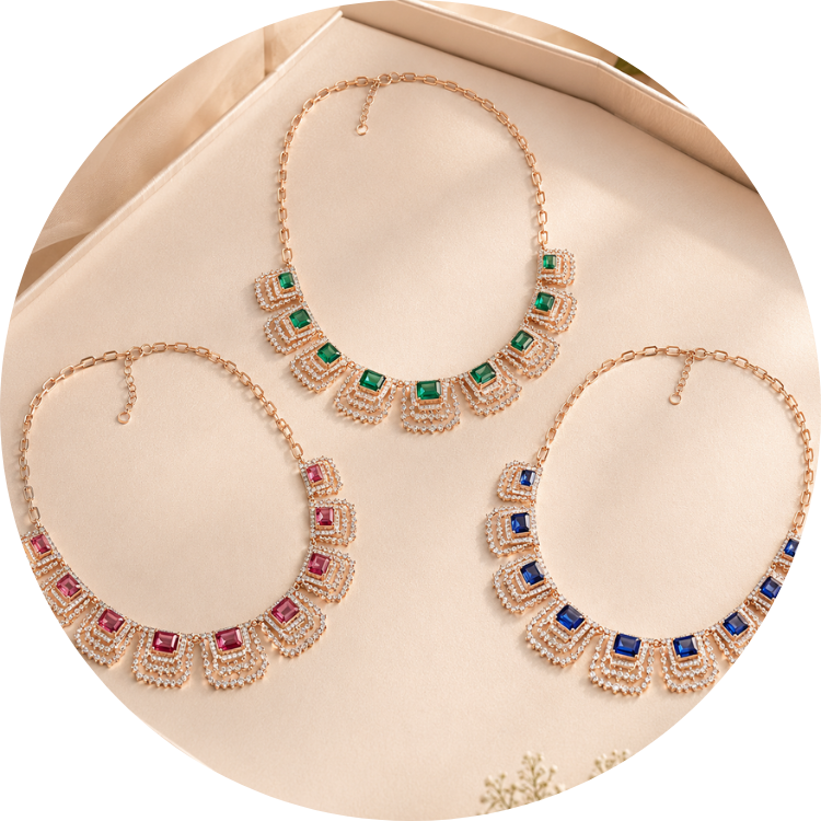 Coloured Gemstones Necklace Collection