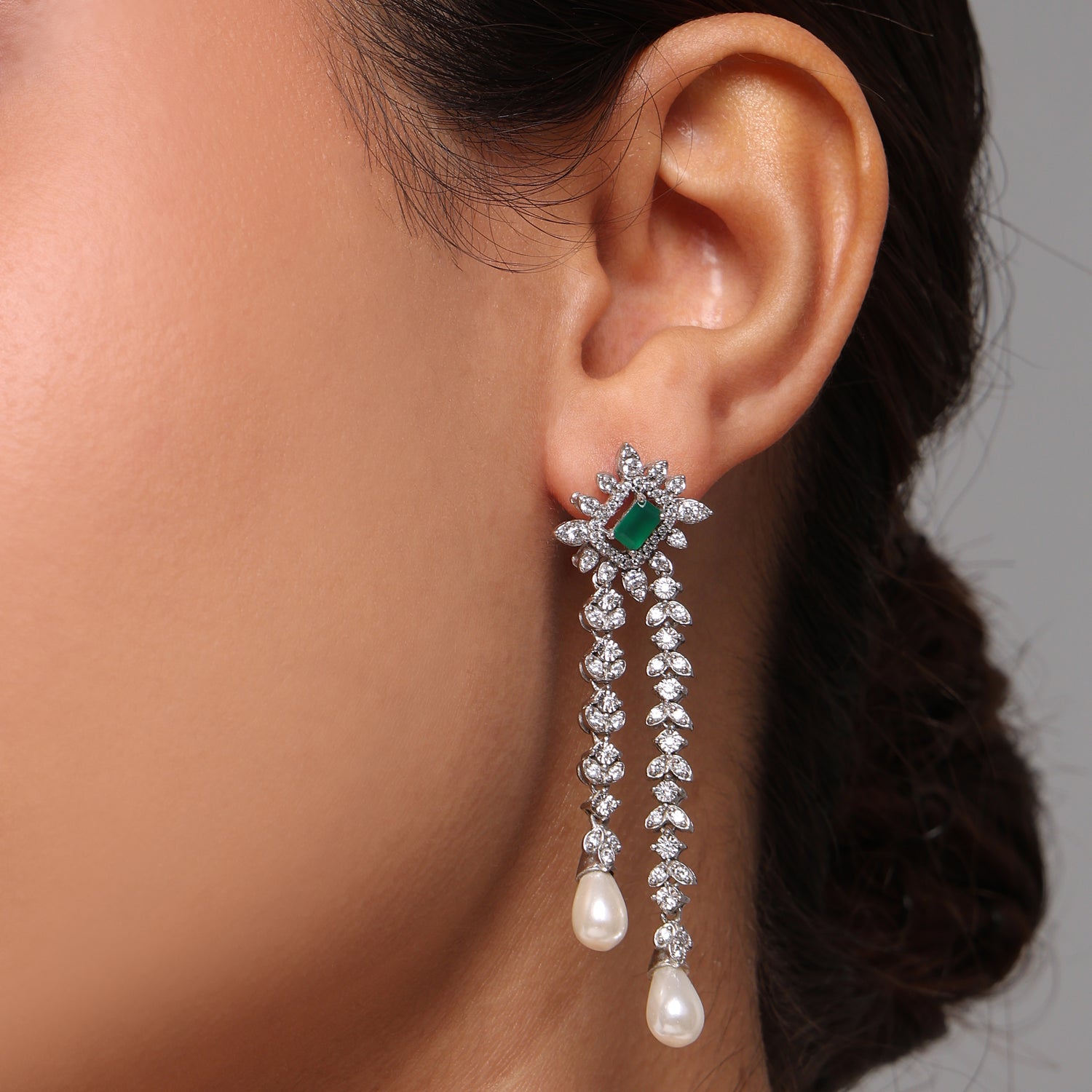 Opulent Vintage Drop Earrings with Regal Motifs and Teardrop Accents