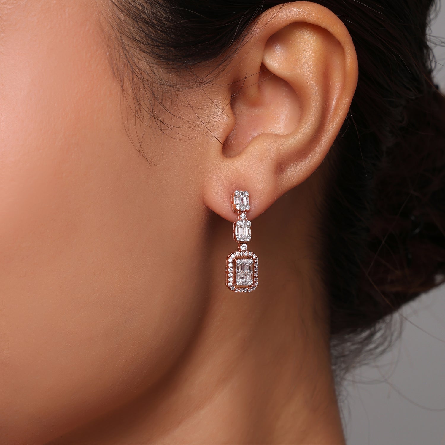 Architectural Elegance Drop Earrings with Timeless Modern Geometry