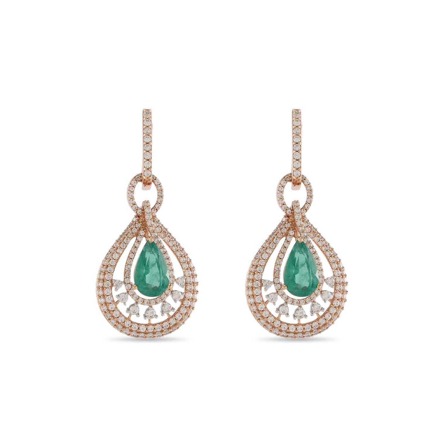 Graceful Teardrop Hoop Drop Earrings with Regal Evening Elegance