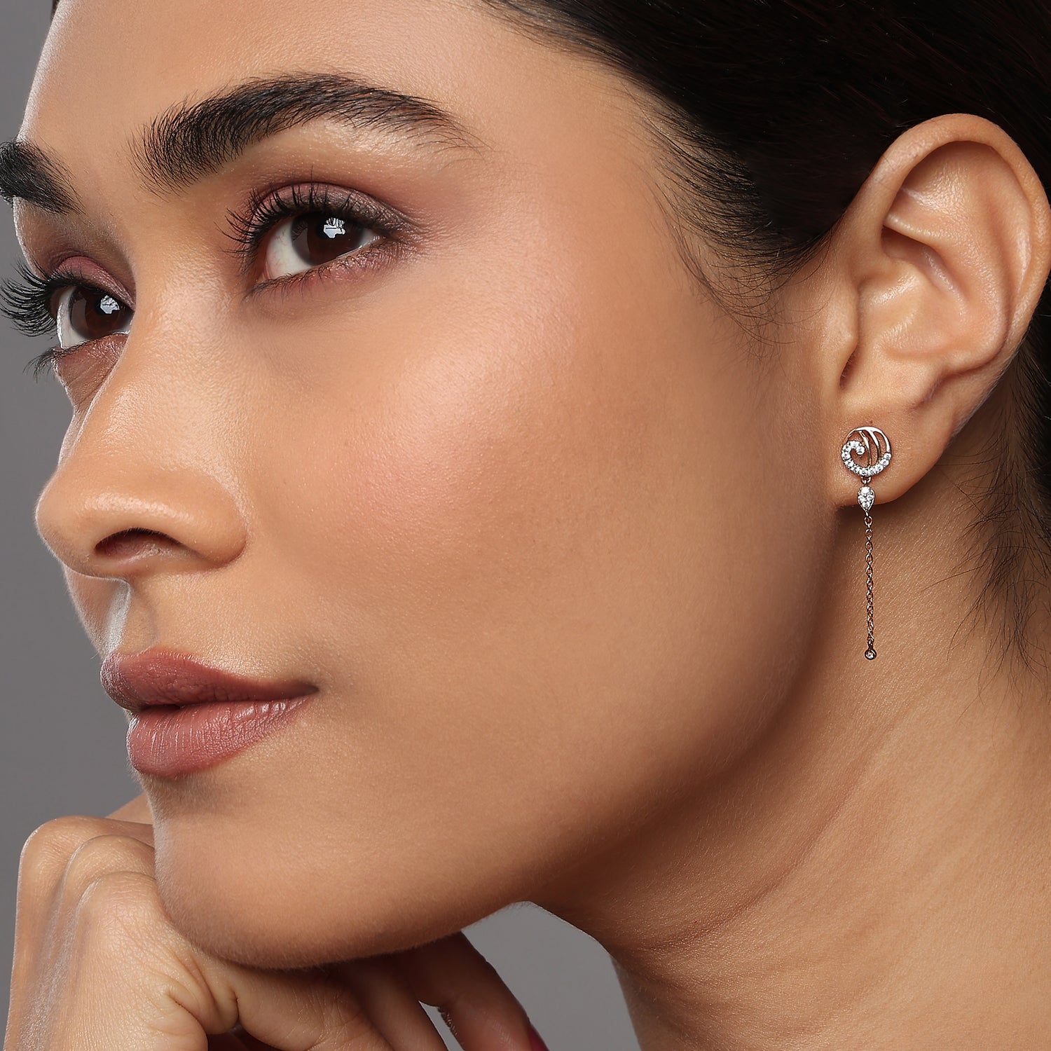 Graceful Enchanting Swirl Motif Long Drop Earrings For Timeless Radiance