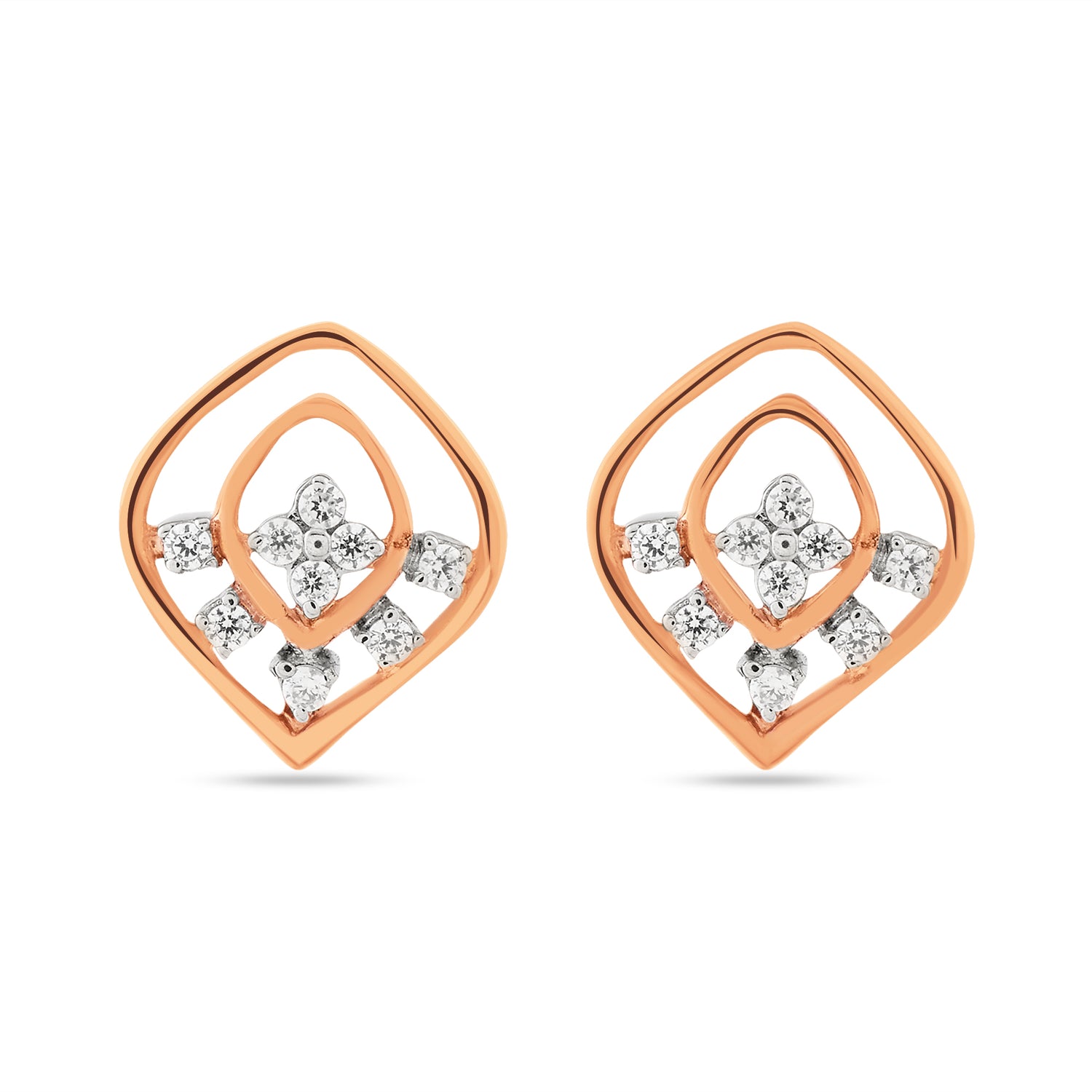 Radiant Floral Leaf Motif Stud Earrings for Timeless Feminine Charm
