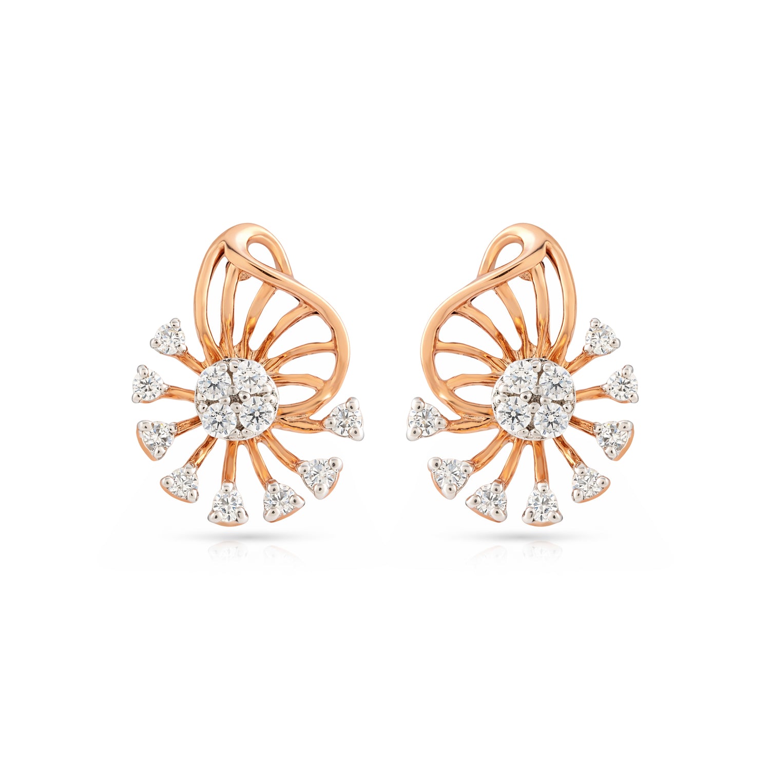 Sparkling Floral Radiance Stud Earrings For An Elegant Sophisticated Look