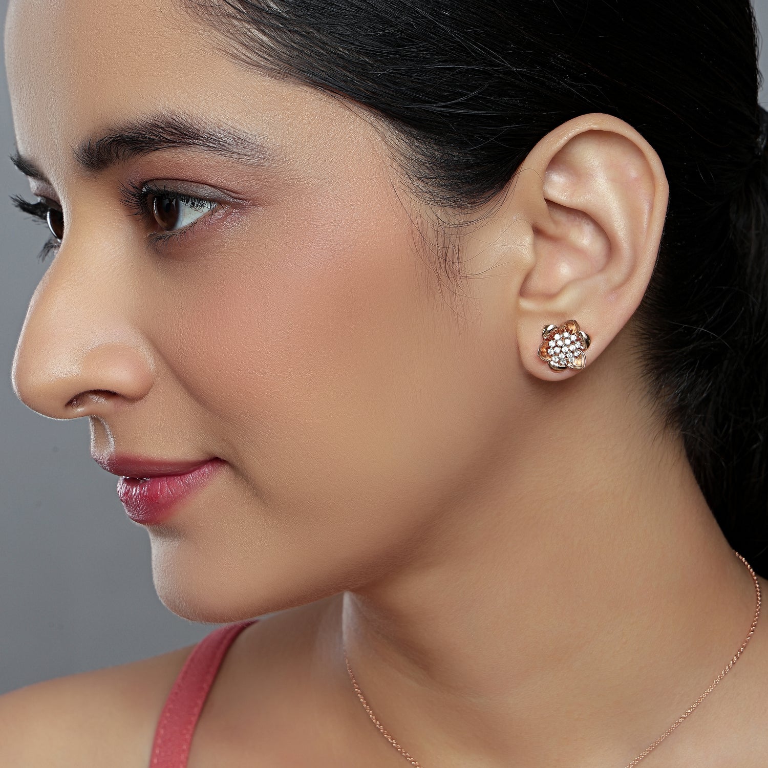 Golden Blossom Harmony Floral Stud Earrings with Timeless Grace