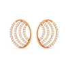 Modern Crescent Wave Stud Earrings with Sculptural Elegance