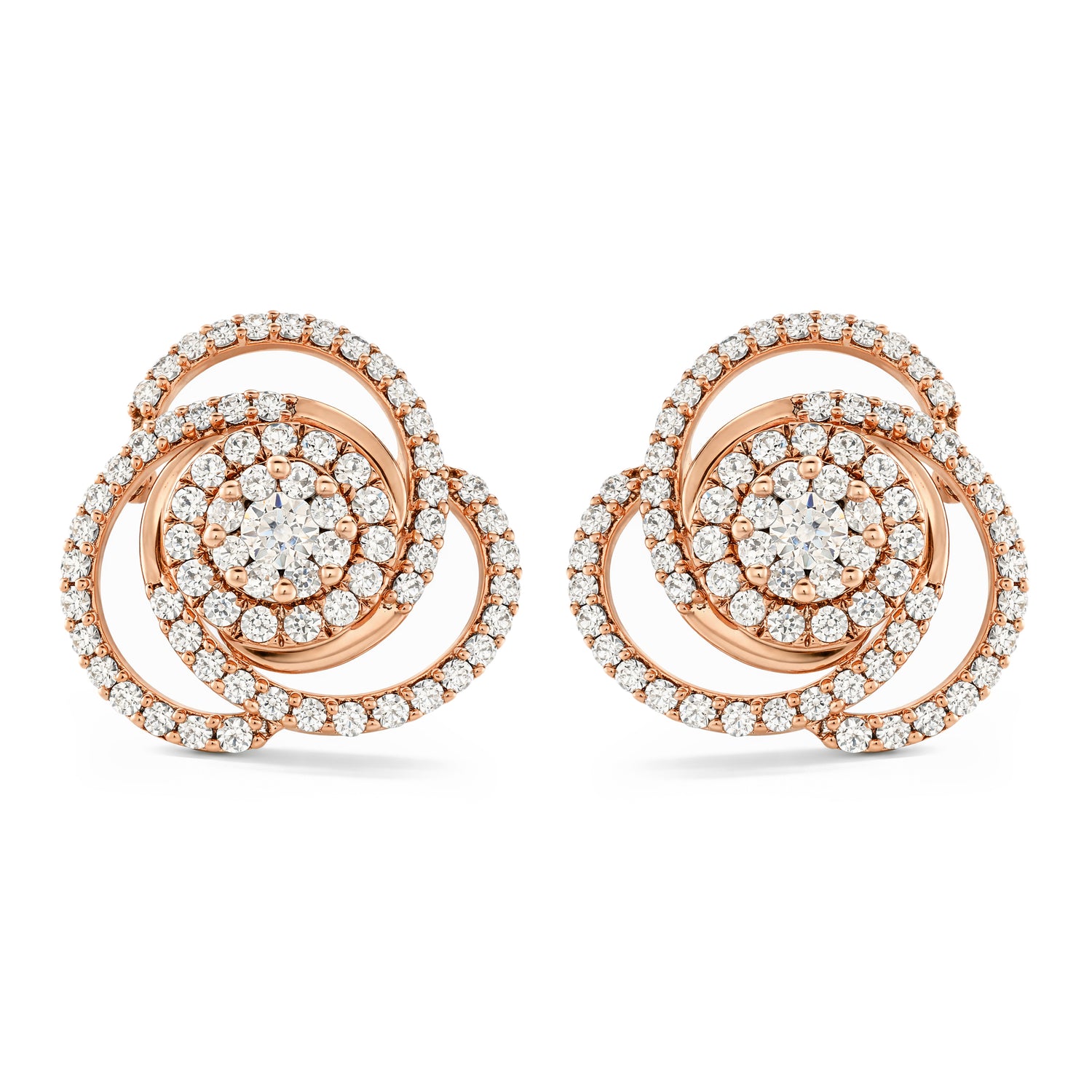 Ethereal Floral Halo Stud Earrings for Graceful Celebrations