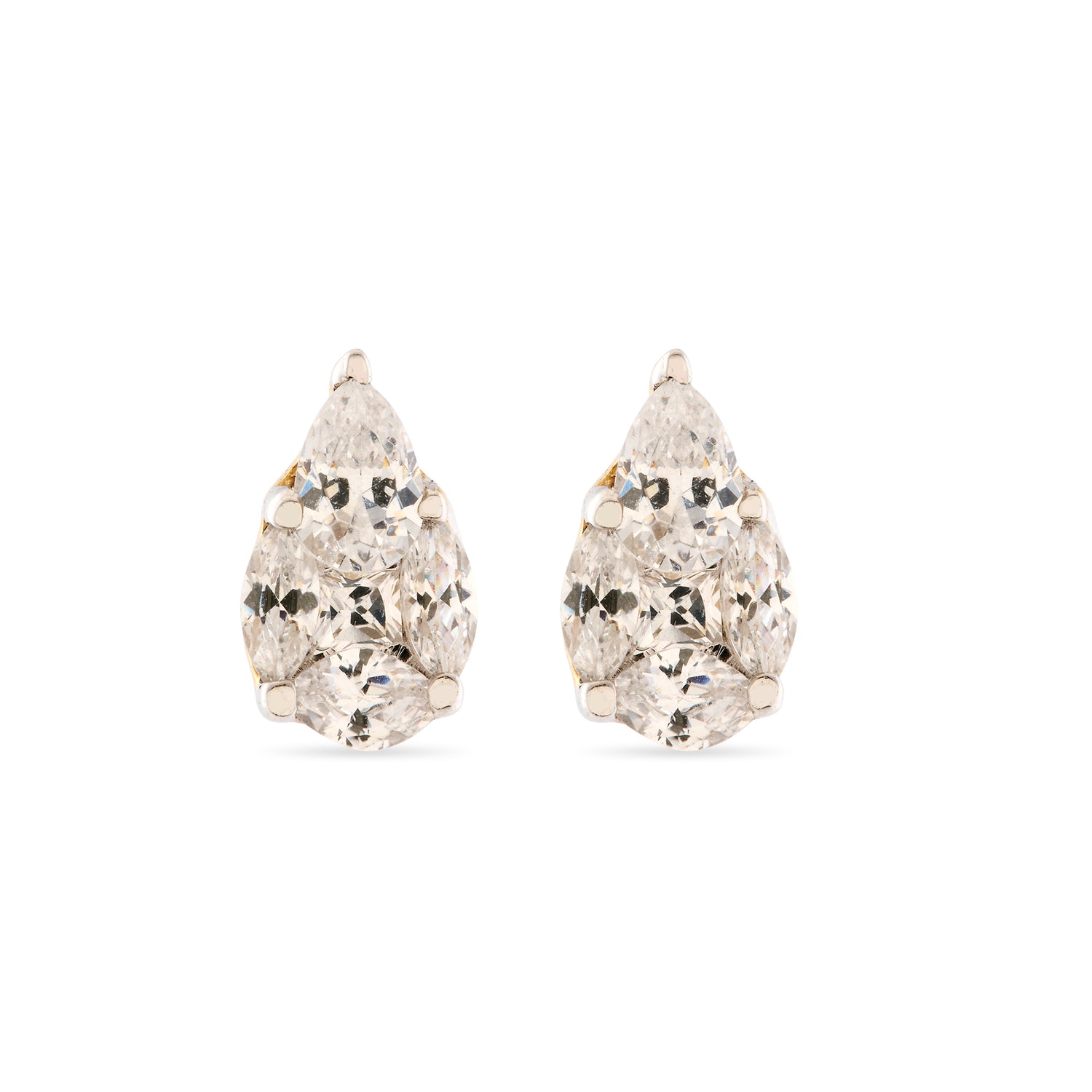 Graceful Pear Silhouette Stud Earrings for Refined Everyday Glamour
