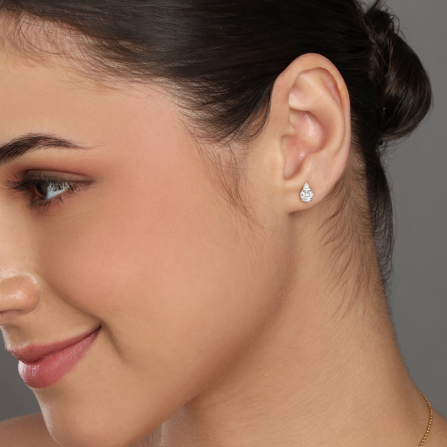 Graceful Pear Silhouette Stud Earrings for Refined Everyday Glamour