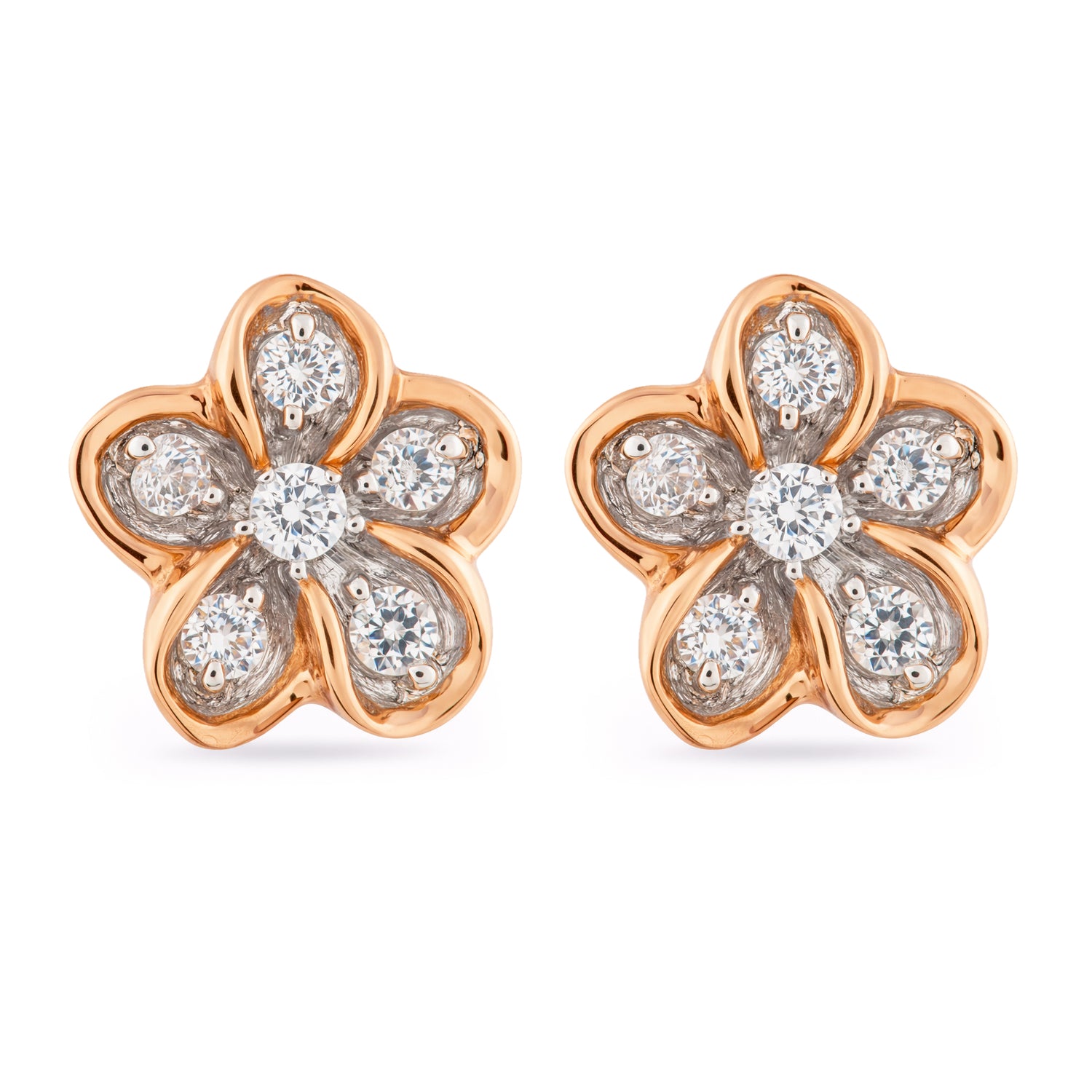 Delicate Floral Stud Earrings with Soft Petal Elegance