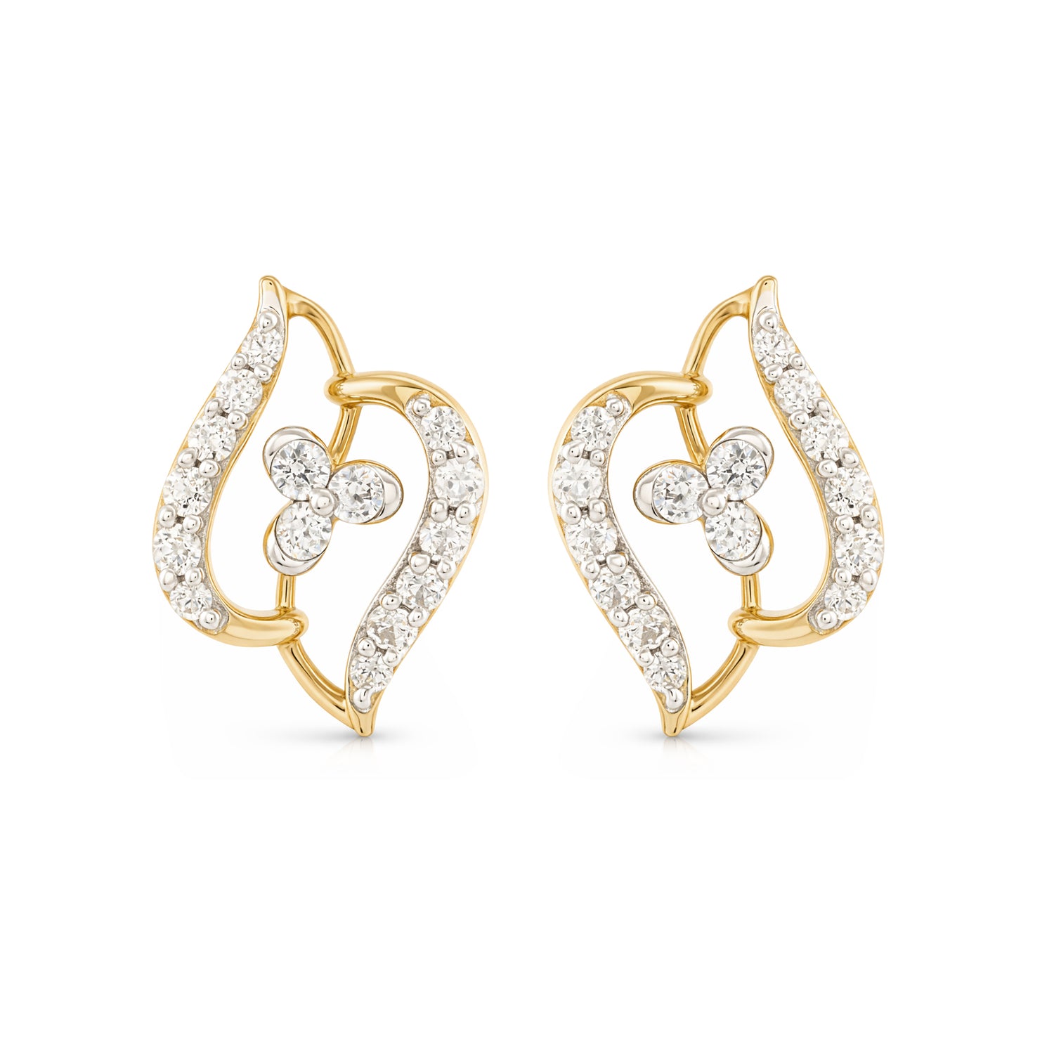 Exquisite Whispering Petals Floral Stud Earrings For Timeless Feminine Radiance