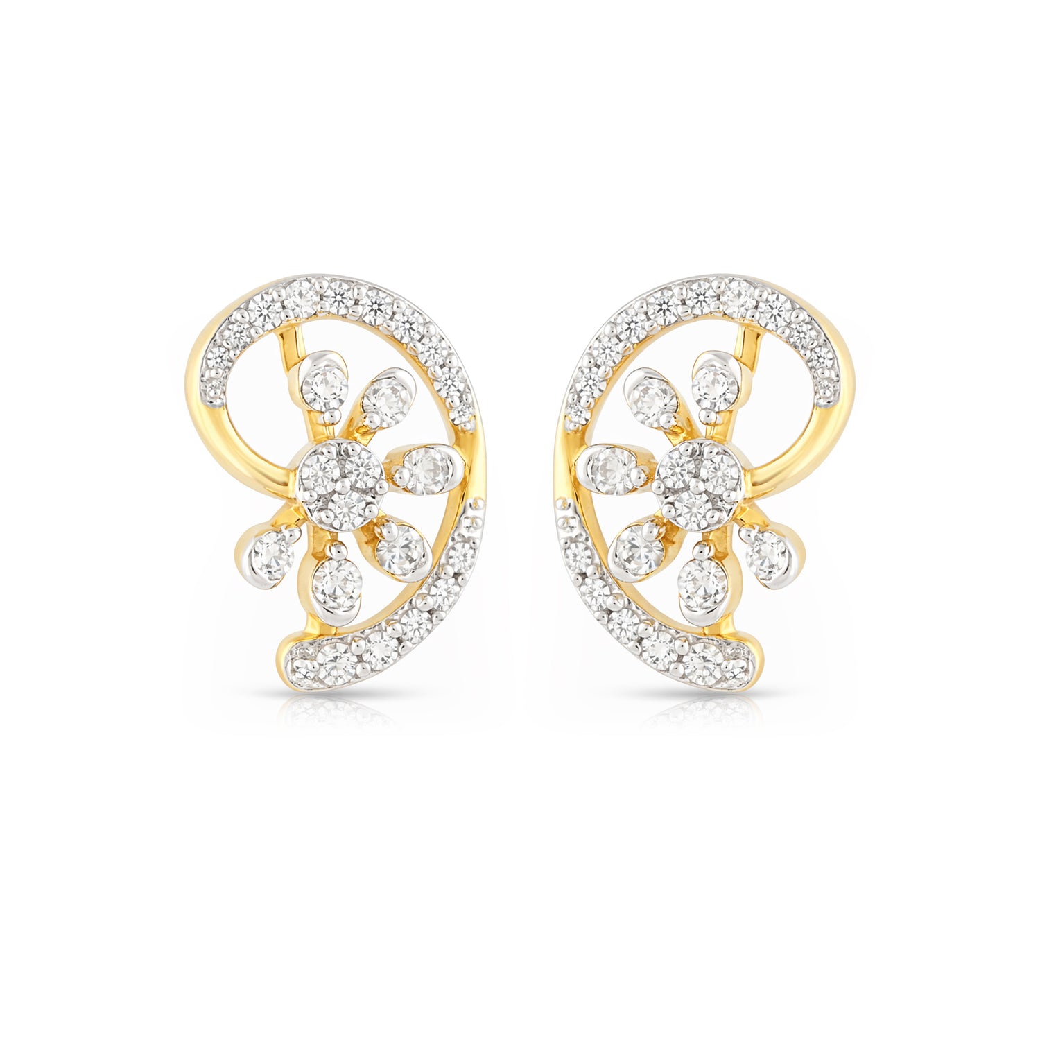 Exquisite Floral Swirl Stud Earrings For A Timeless Elegant Glow
