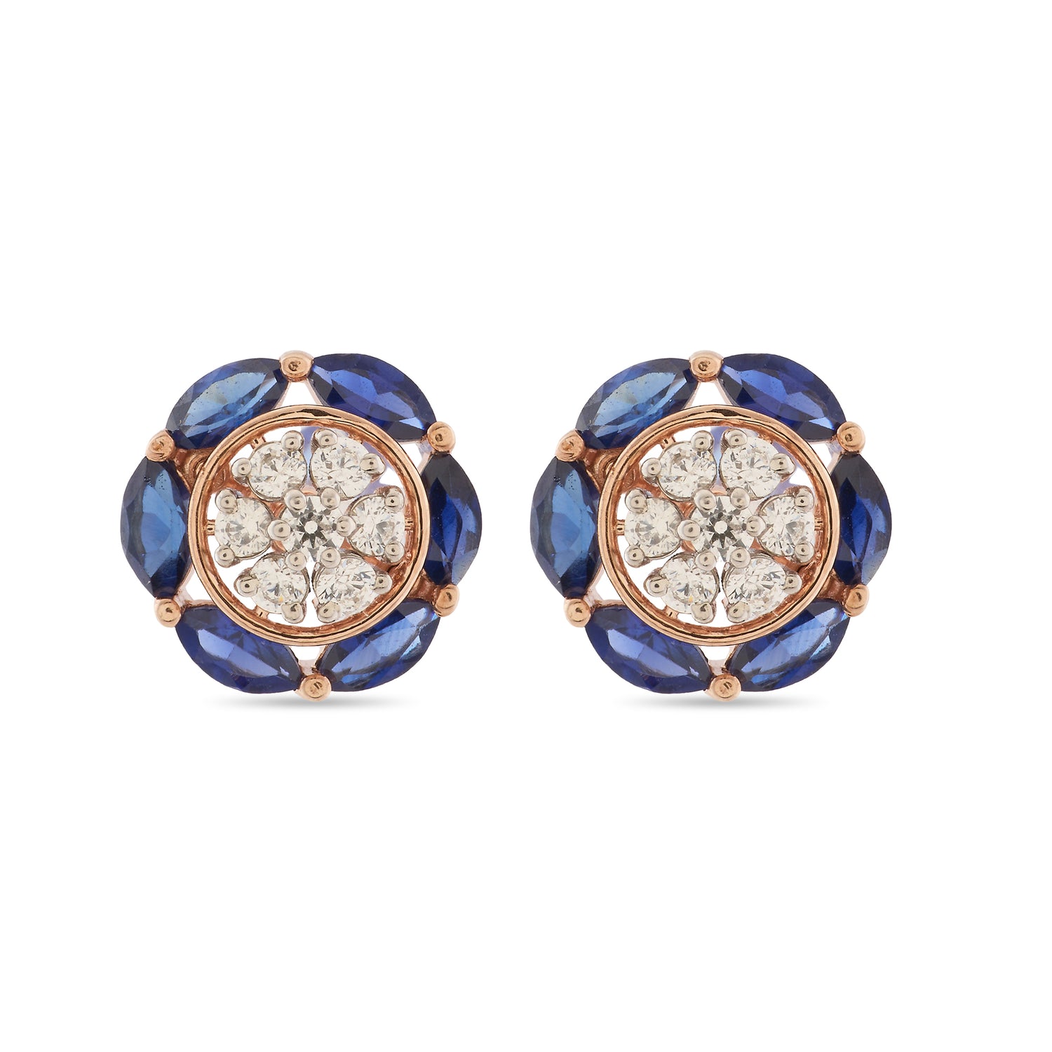 Radiant Floral Halo Stud Earrings for Timeless Elegance