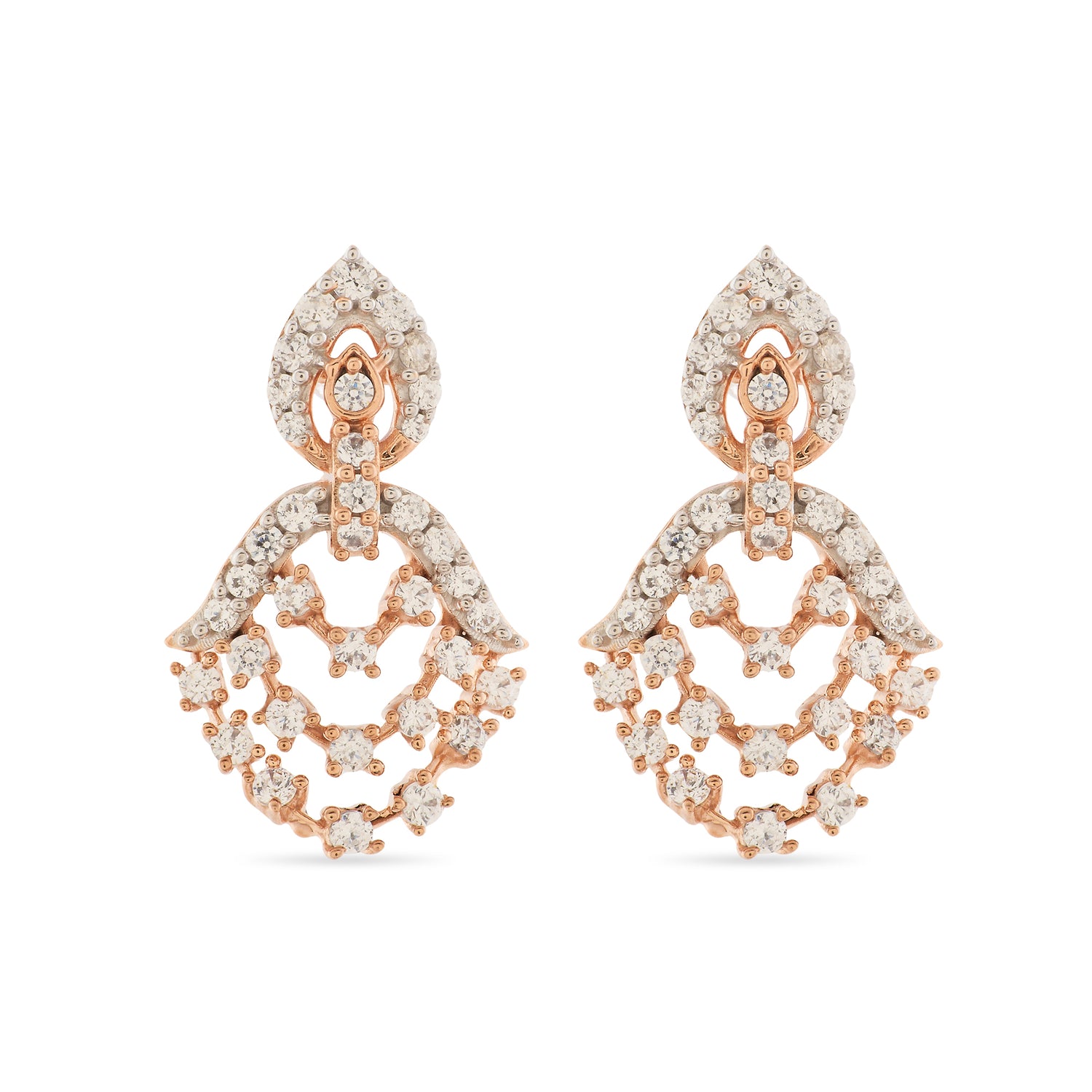 Intricate Lattice Chandelier Earrings with Regal Drop Silhouette