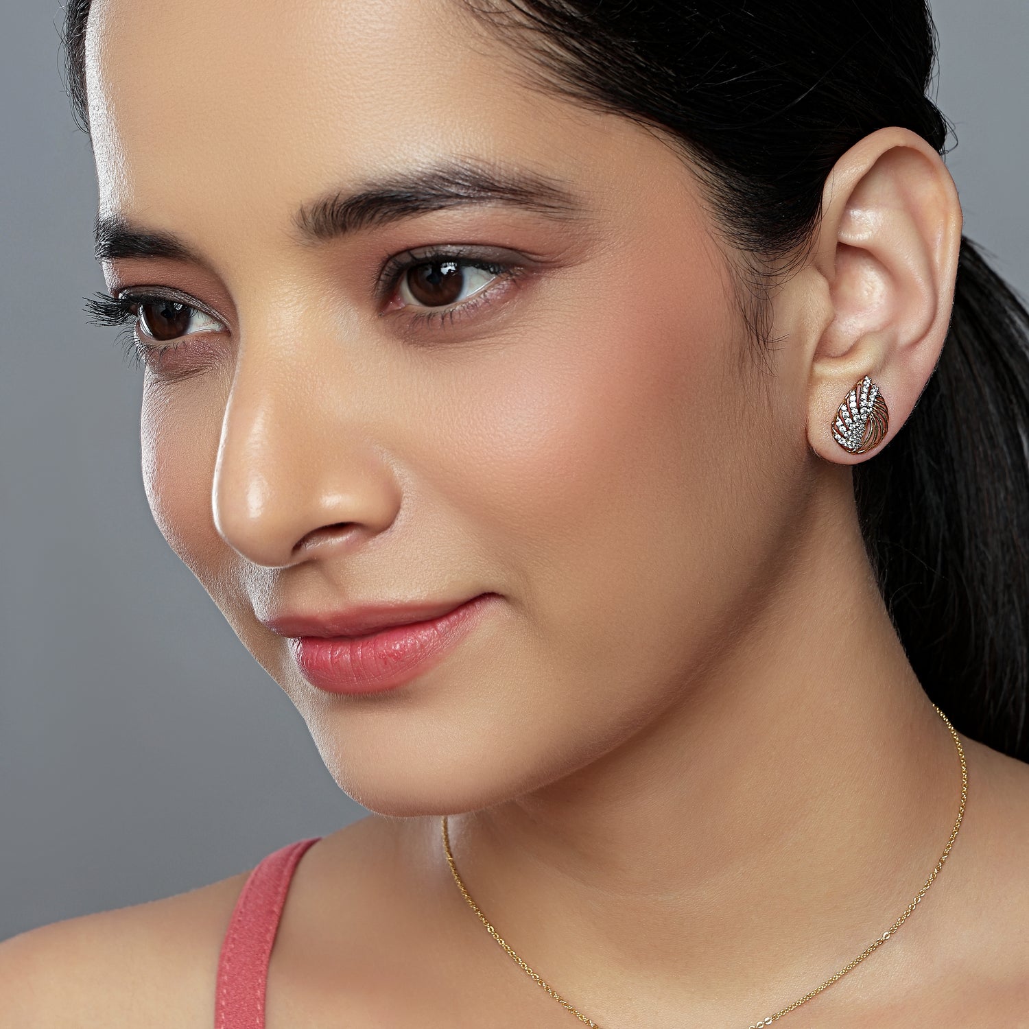 Flowing Leaf Reverie Sculptural Stud Earrings for Celebrations