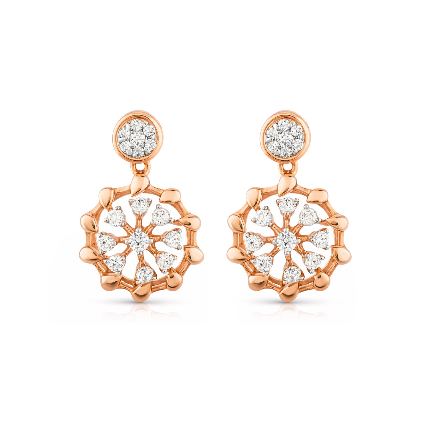 Radiant Circular Drop Earrings with Classic Regal Charm