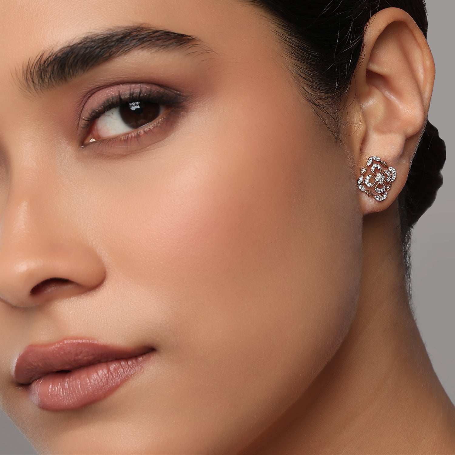 Royal Lattice Stud Earrings for Elegant Festive Styling