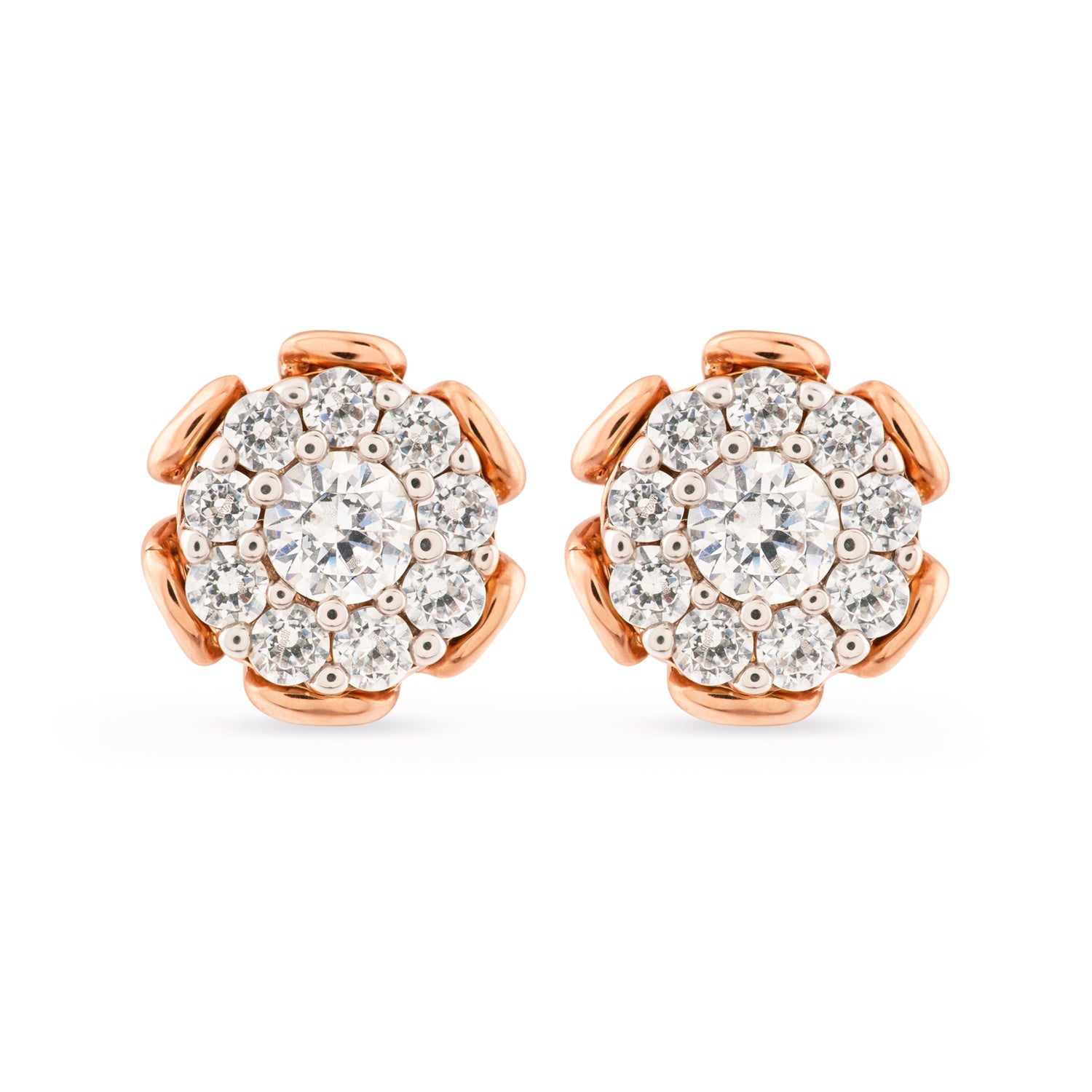 Floral Halo Stud Earrings Inspired by Classic Romantic Grace