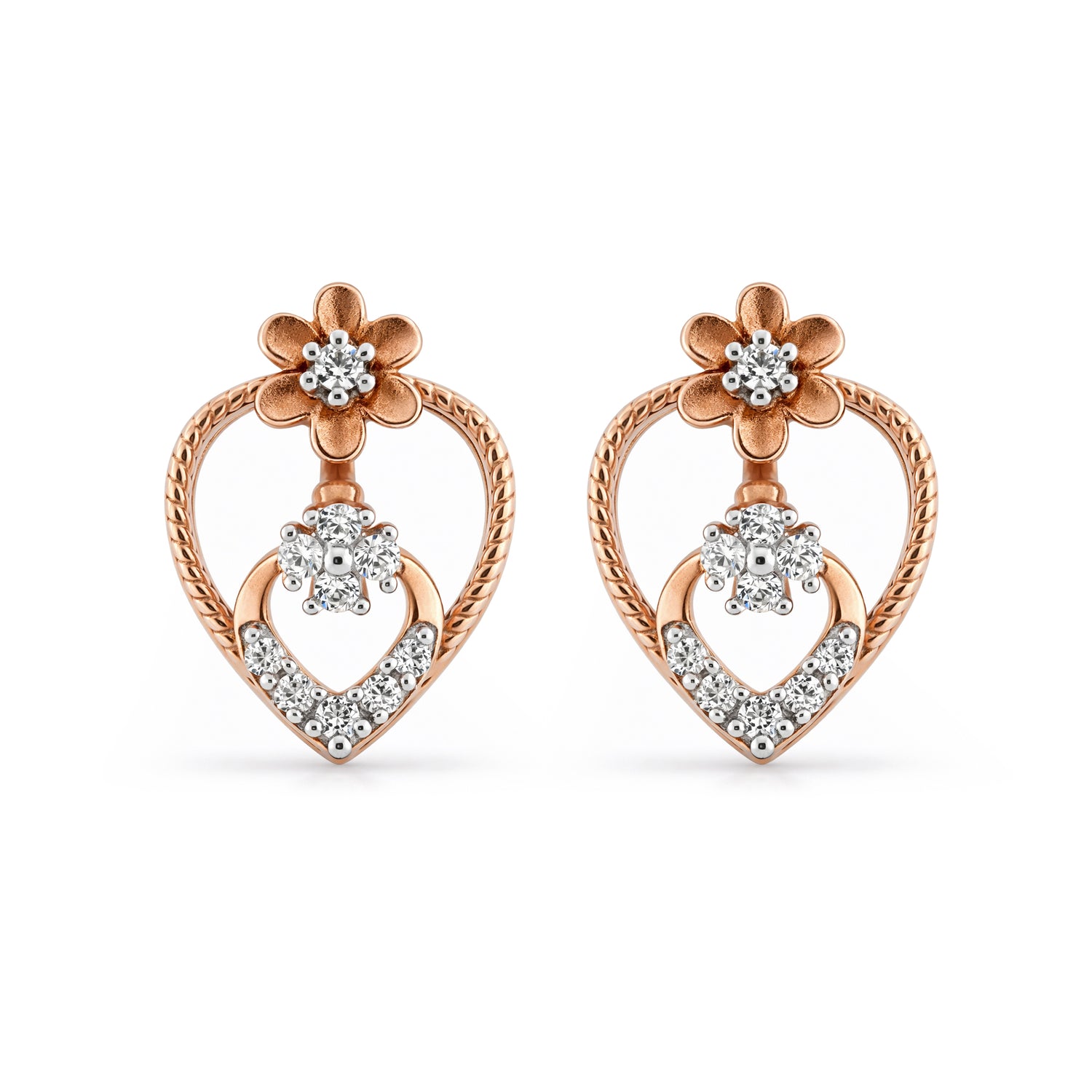 Radiant Floral Teardrop Stud Earrings For Elegant Everyday Sophisticated Charm