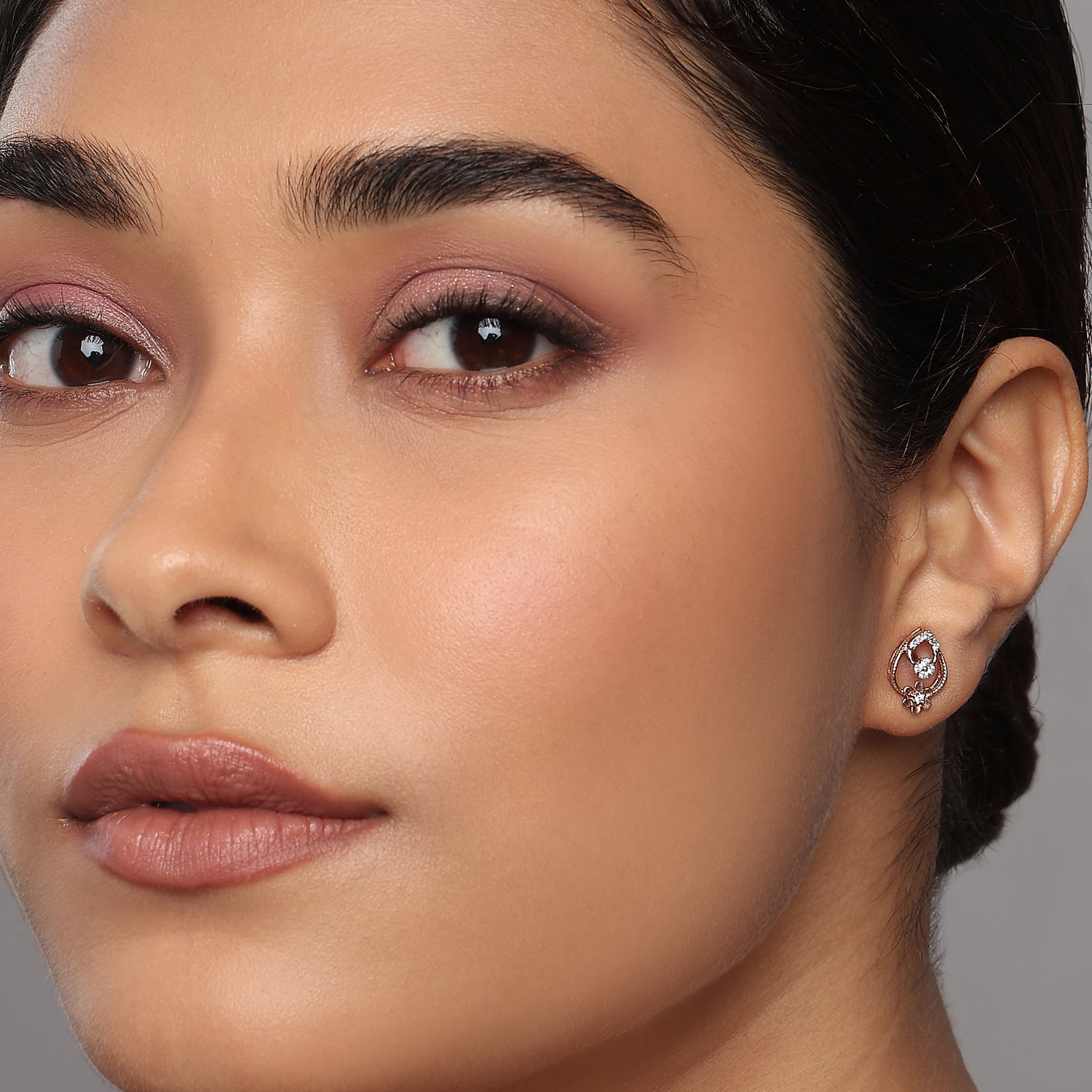 Radiant Floral Teardrop Stud Earrings For Elegant Everyday Sophisticated Charm