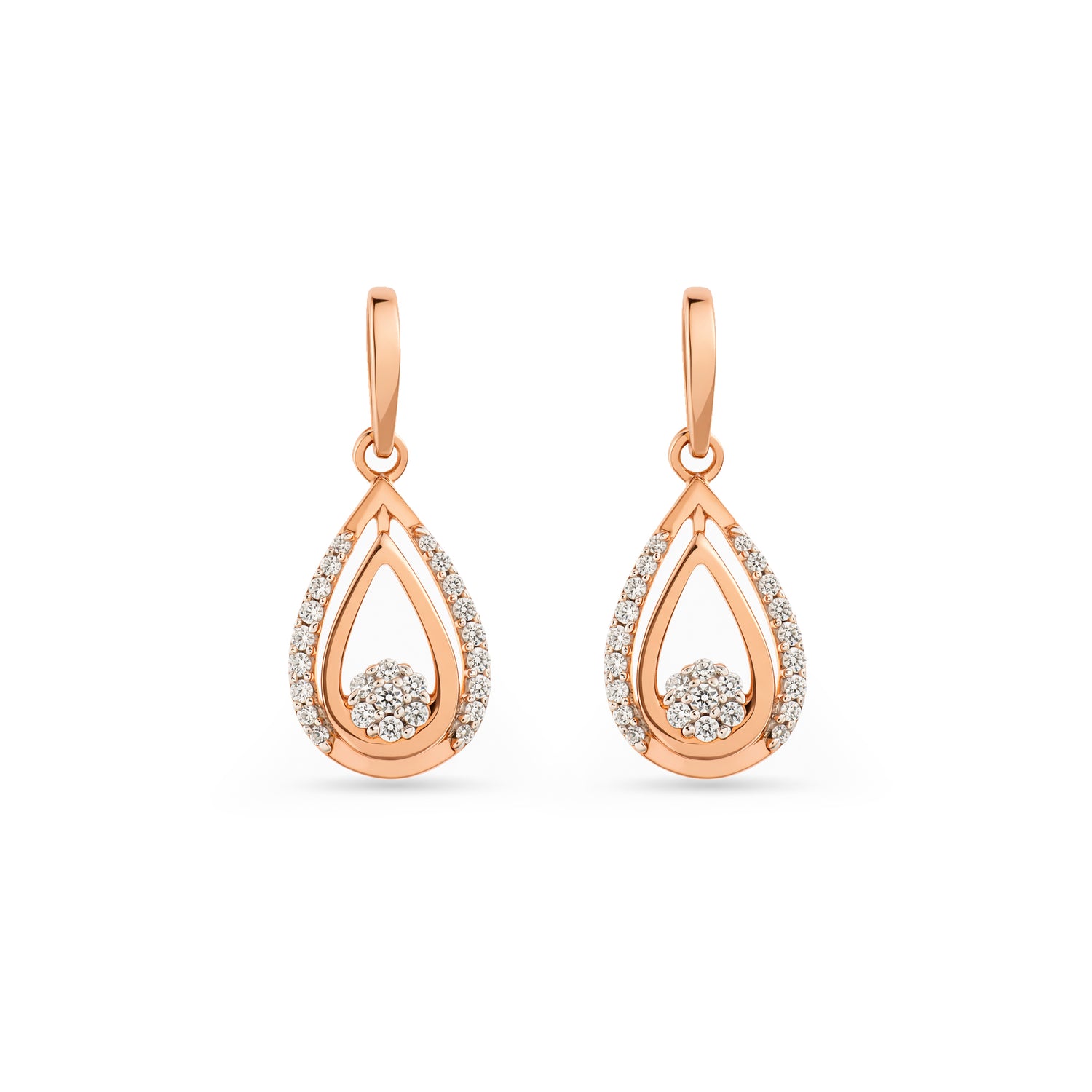 Elegant Teardrop Dangle Earrings with Timeless Sparkle Grace