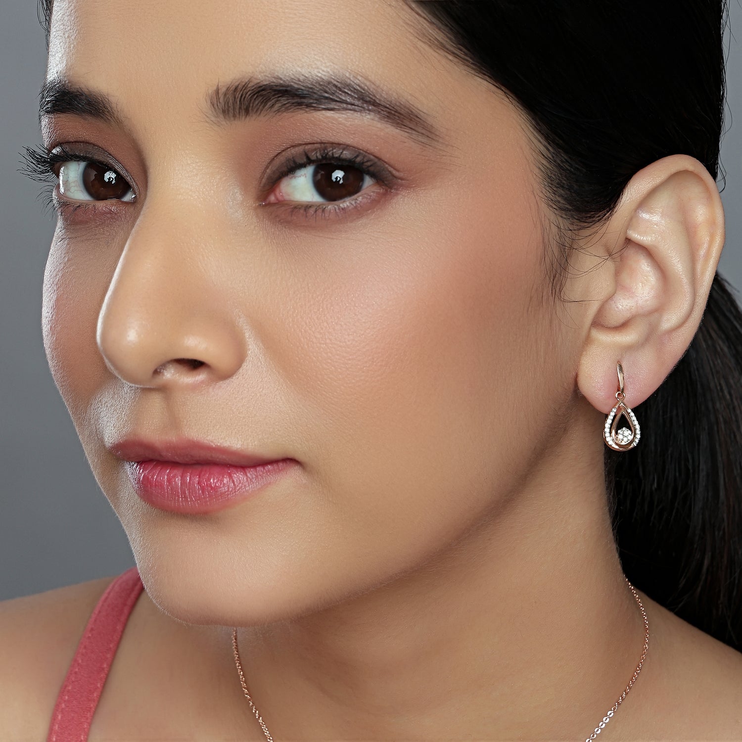 Elegant Teardrop Dangle Earrings with Timeless Sparkle Grace