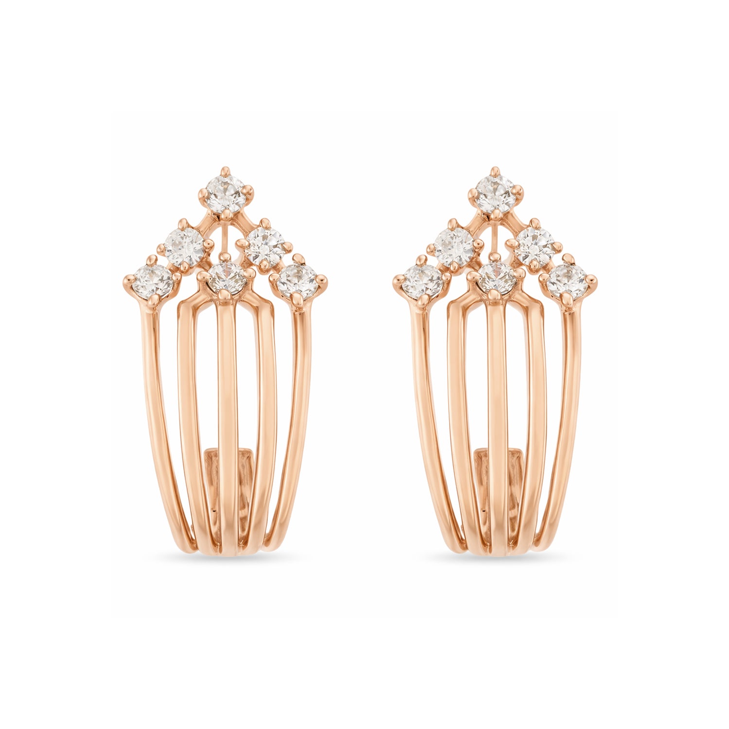 Graceful Layered Hoop Earrings with Regal Sparkle Charm