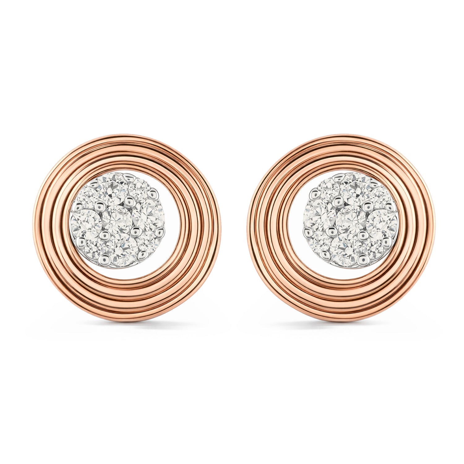 Orbiting Grace Swirl Stud Earrings with Modern Elegance