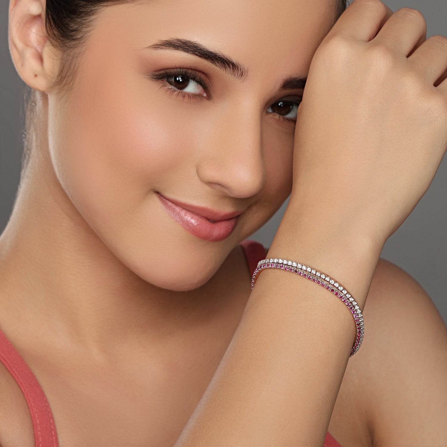 A Radiant Layered Bracelet Designed for Festive Elegance and Grace