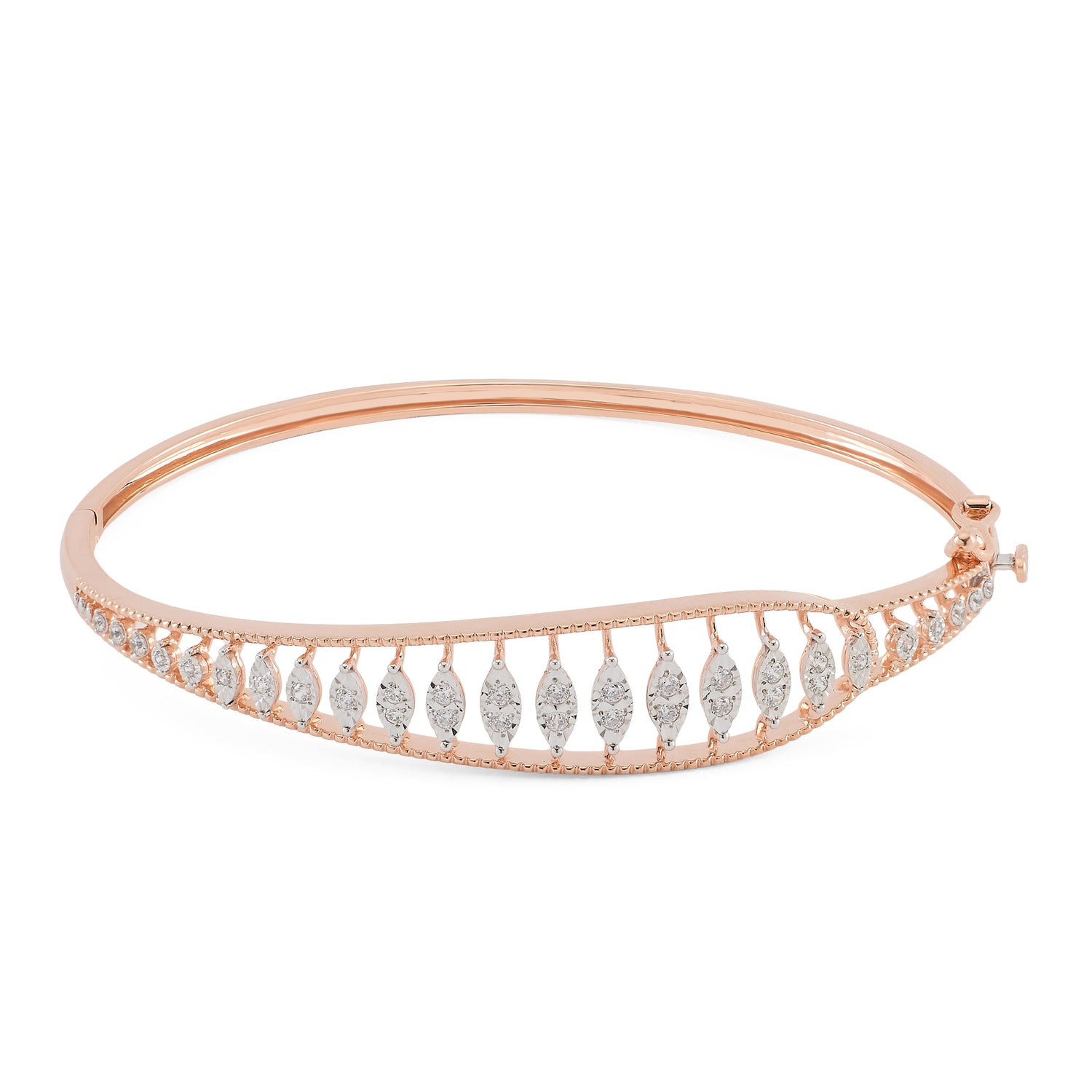 Elegant Teardrop Motif Womens Bangle for Weddings and Celebrations