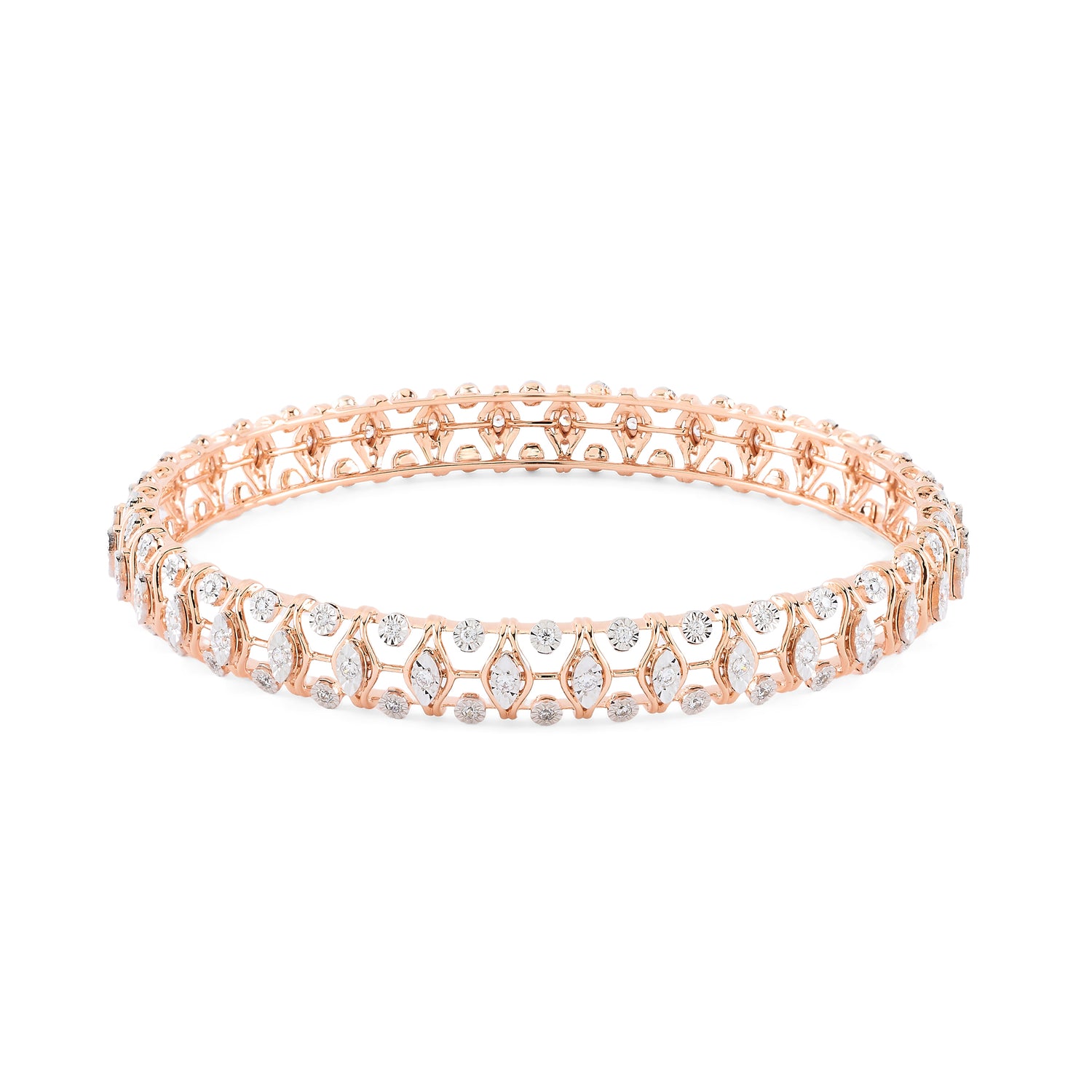 Classic Heritage Bangle With Intricate Cutwork Detailing
