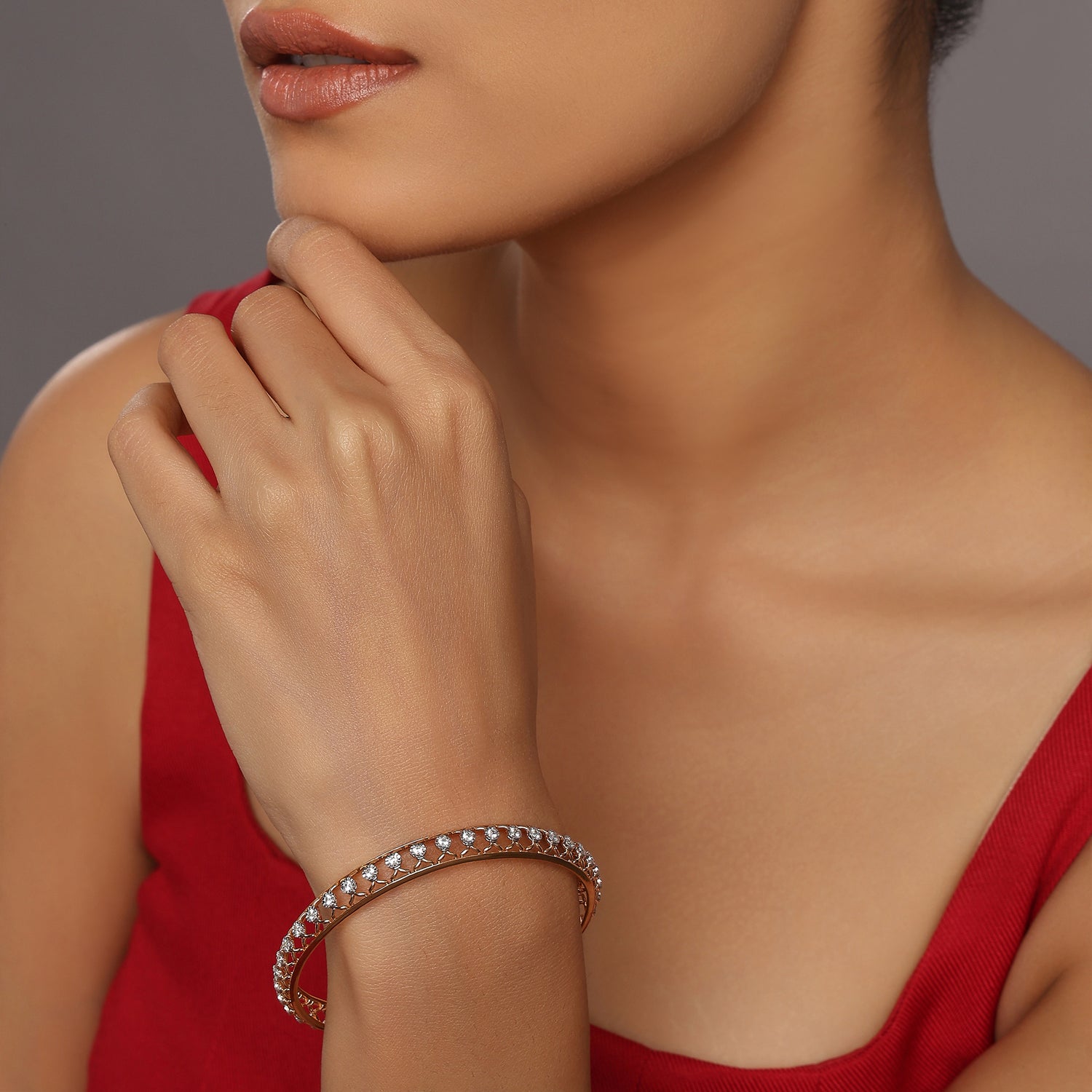 Elegant Traditional Bangle With Delicate Cutwork Pattern