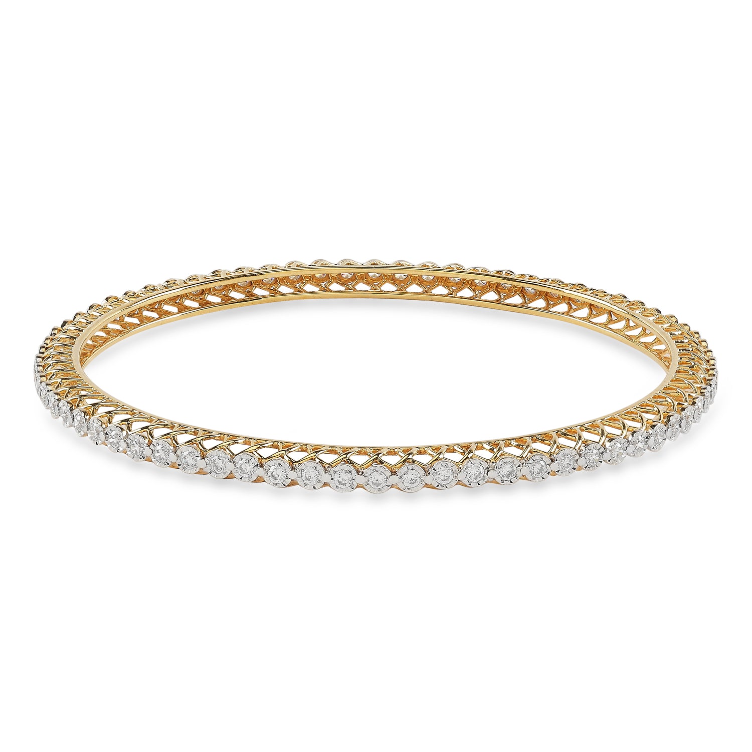 Classic Eternity Bangle With Intricate Filigree Detailing