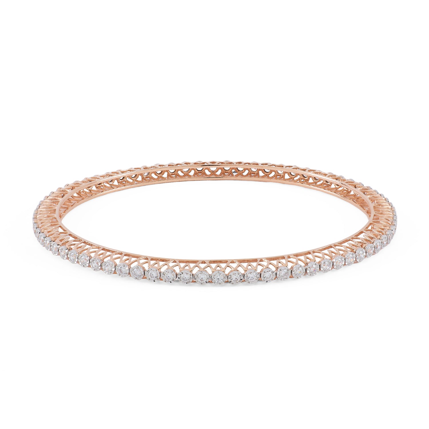 Elegant Minimalist Bangle With Classic Eternity Design