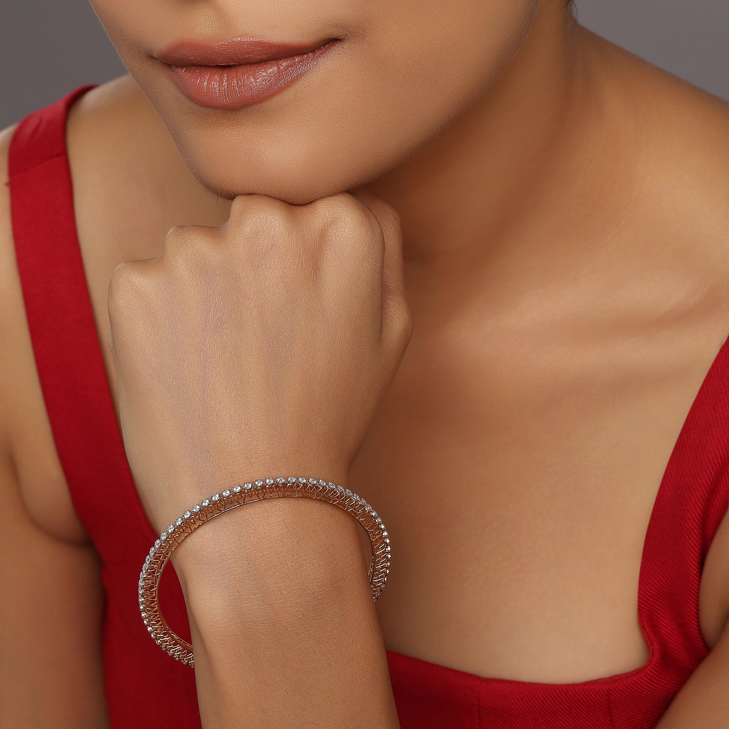 Elegant Minimalist Bangle With Classic Eternity Design