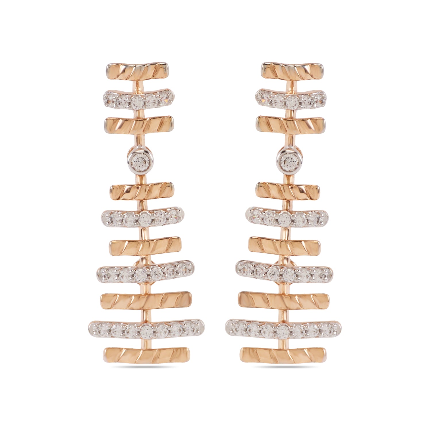 Modern Geometric Ladder Drop Earrings