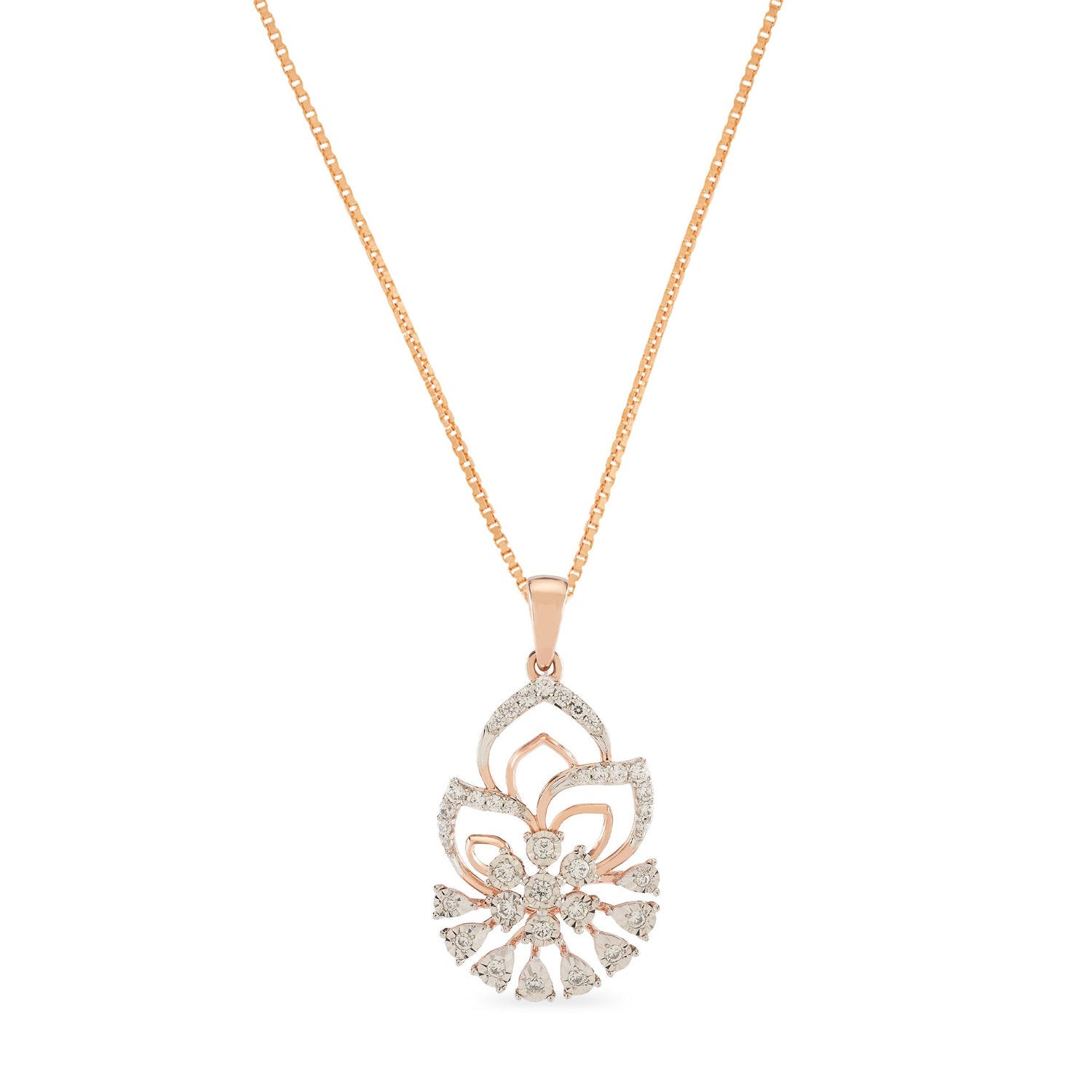 Floral Leaf Motif Pendant with Dual Layer Design