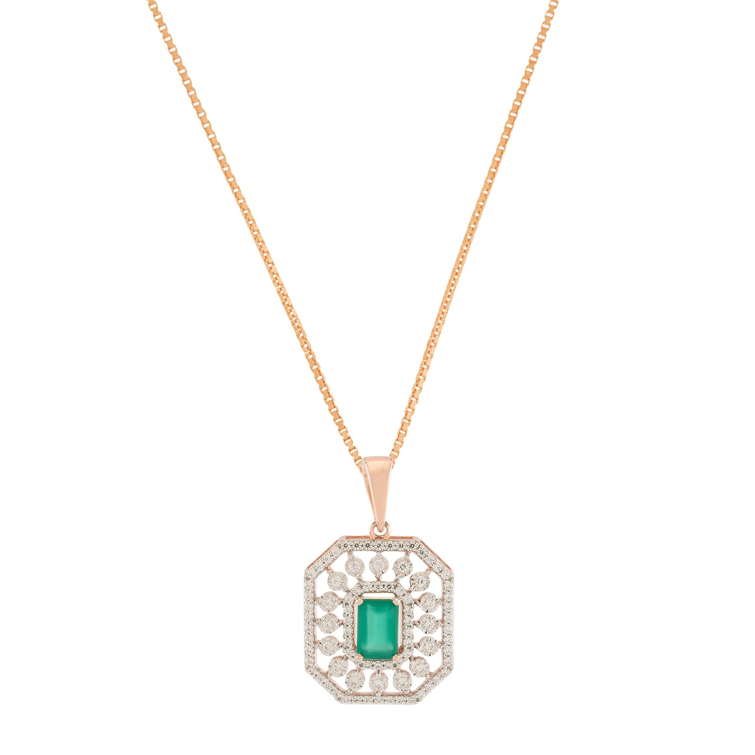 Regal Geometric Halo Pendant