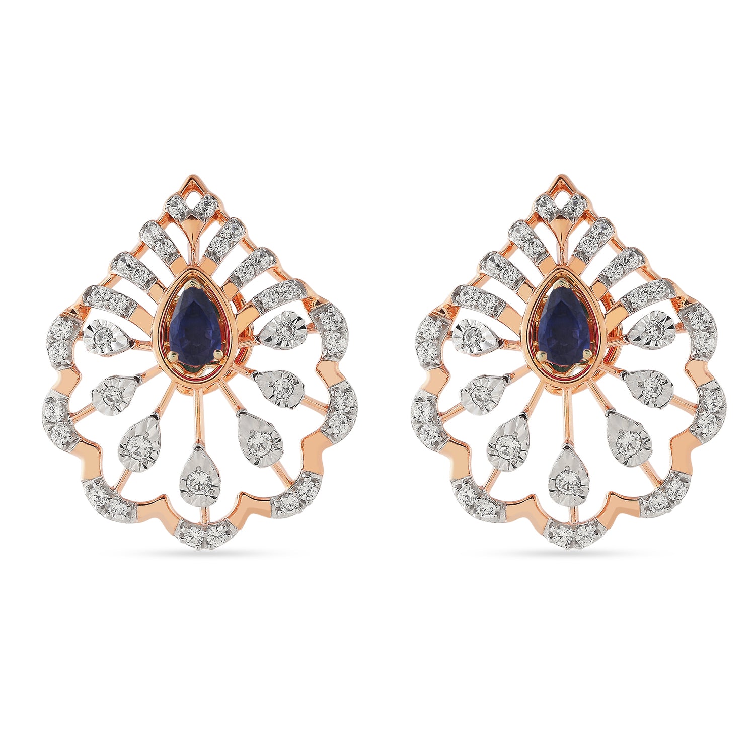 Regal Teardrop Interchangeable Stud Earrings