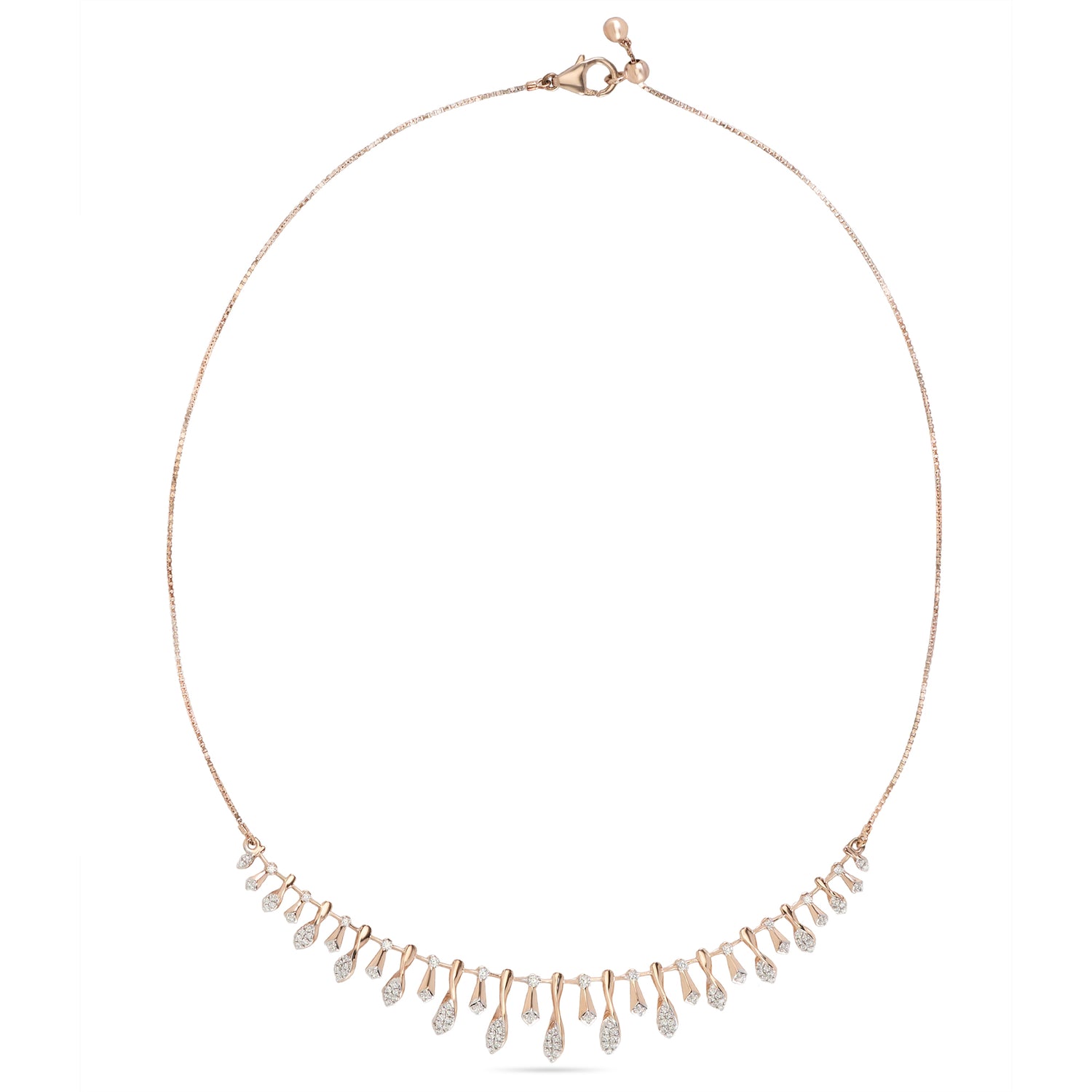 Minimalist Fringe Necklace with Linear Drop Detailing