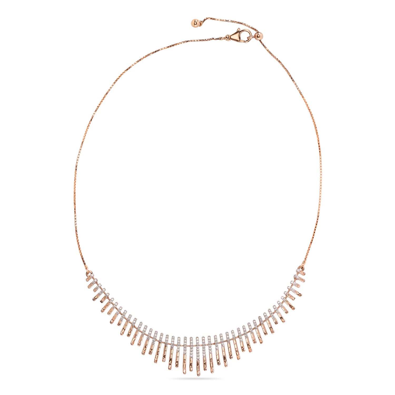 Contemporary Fringe Necklace with Linear Detailing