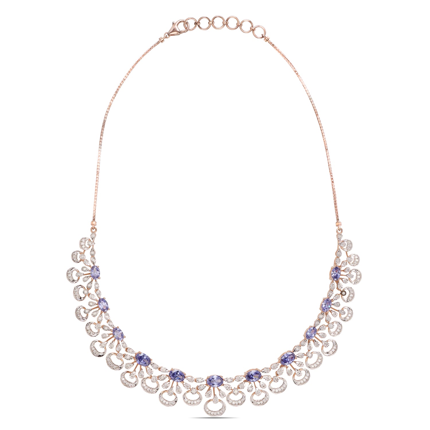 Delicate Graduated Necklace with Layered Circular Motifs