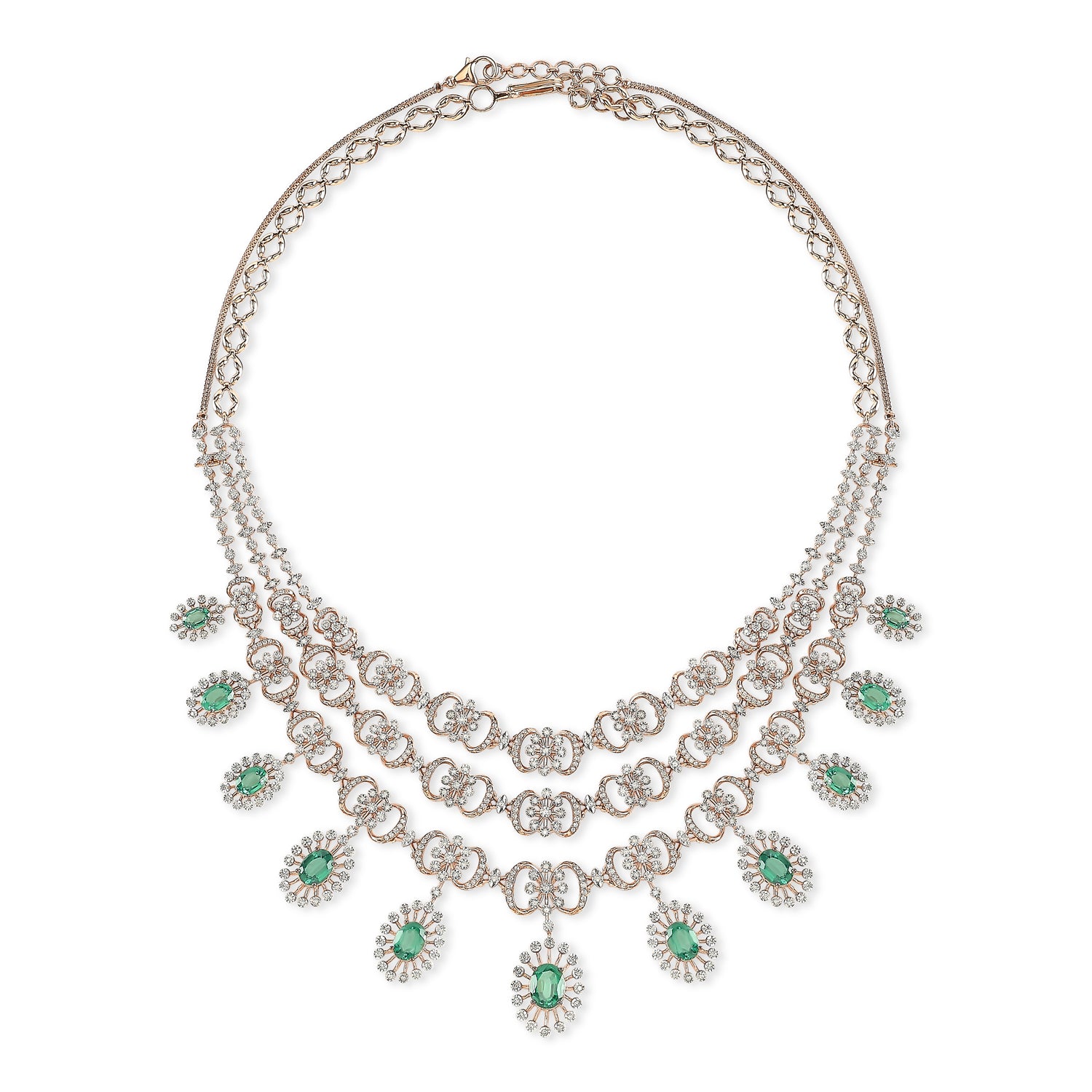 Delicate Layered Necklace with Circular Drop Detailing