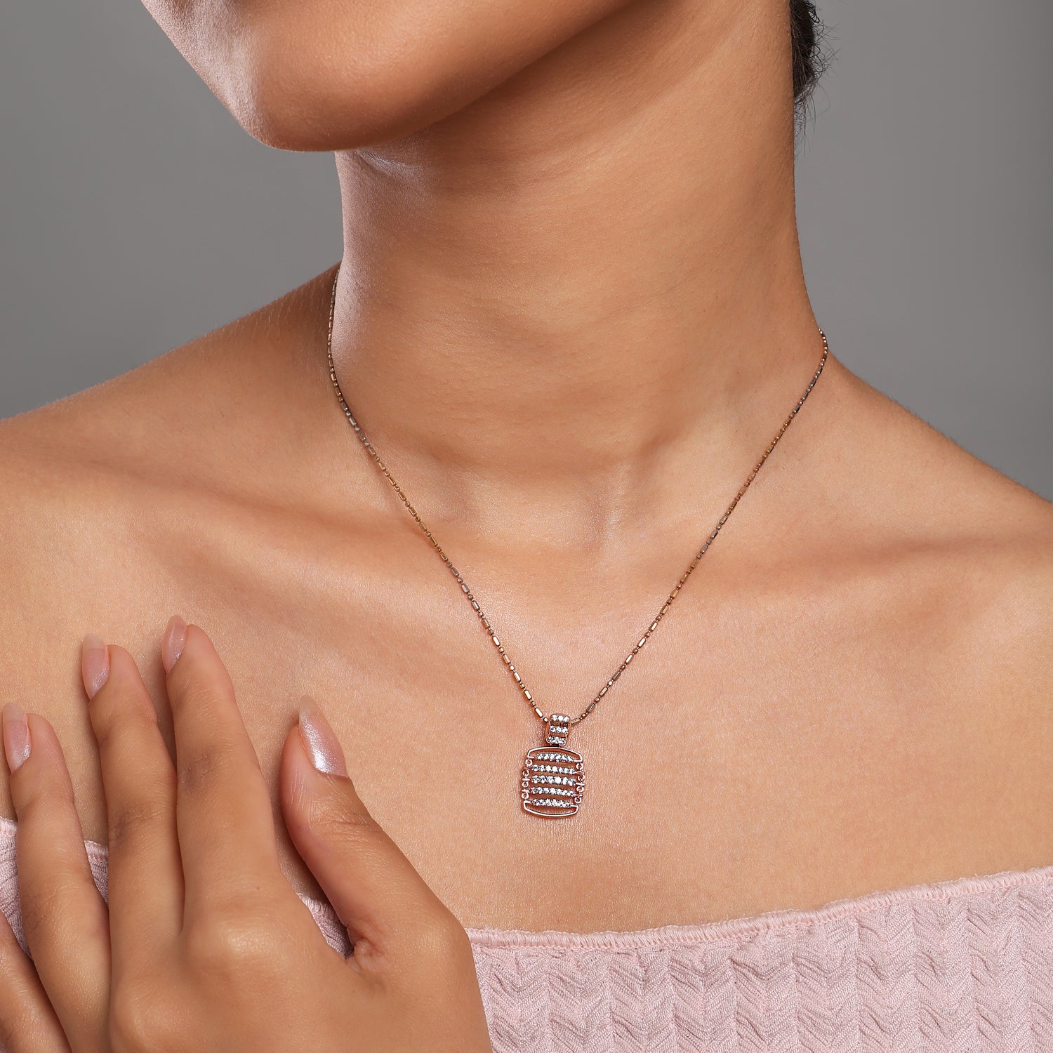 Contemporary Ladder-Inspired Pendant with Geometric Elegance