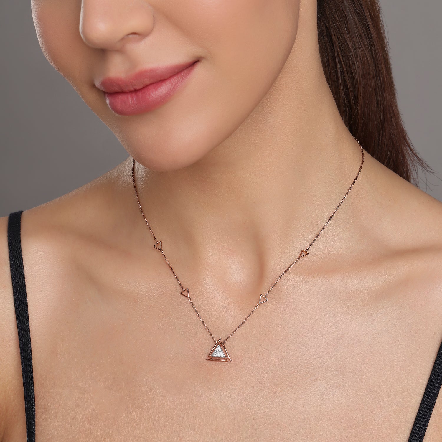 Geometric Triangle Pendant with Modern Minimalist Design