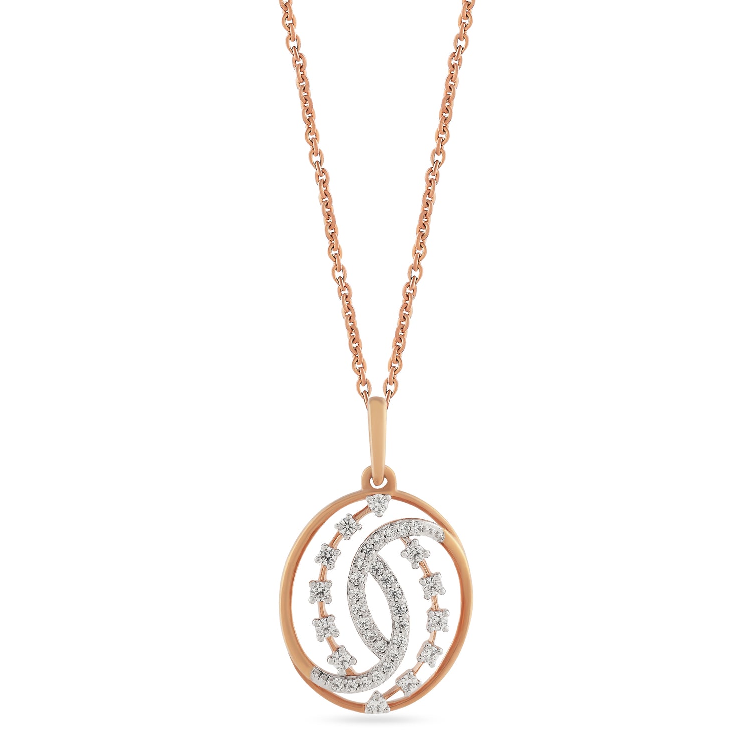 Radiant Interlocking Circle Pendant with Dazzling Stone Accents