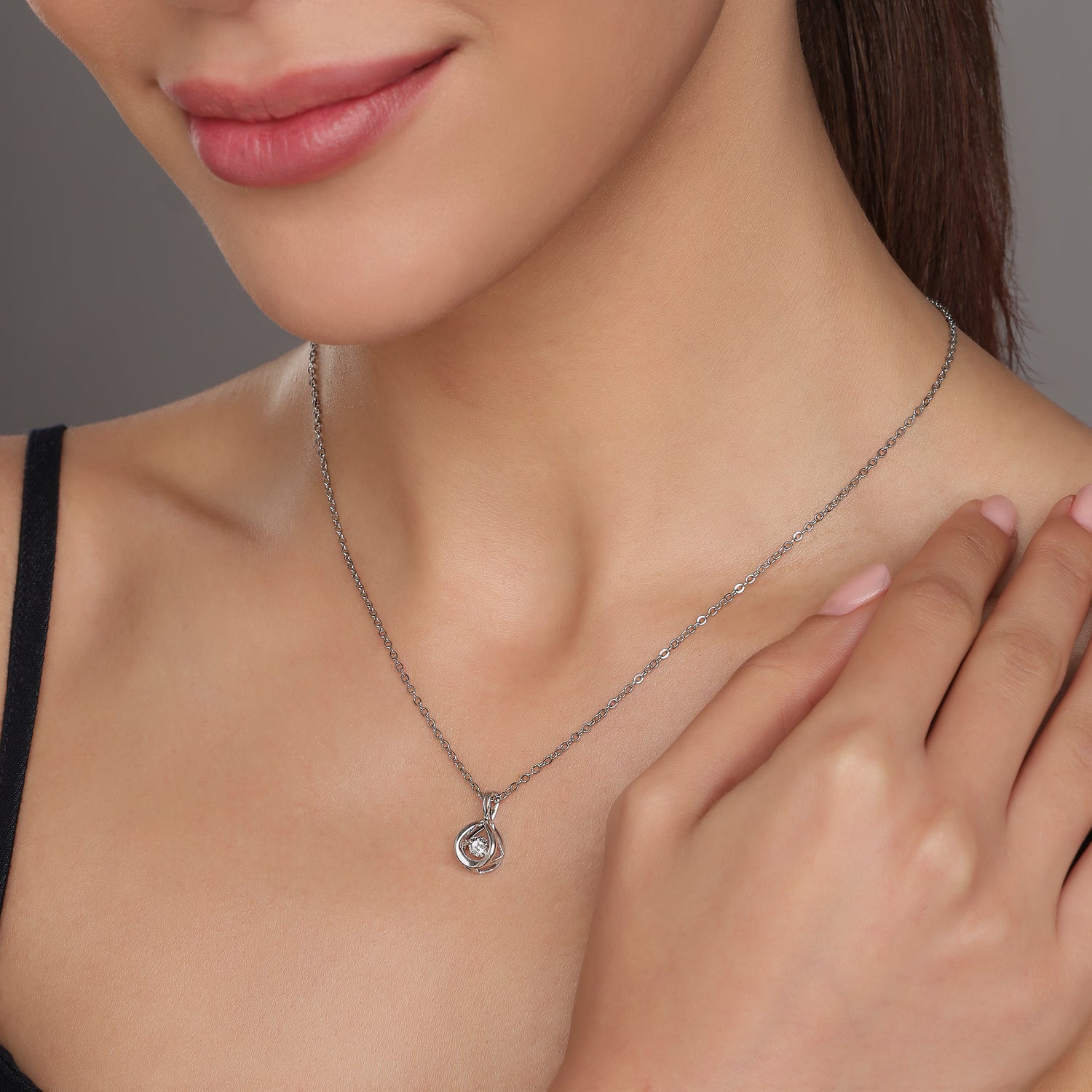 Teardrop Pendant with Open Frame Design