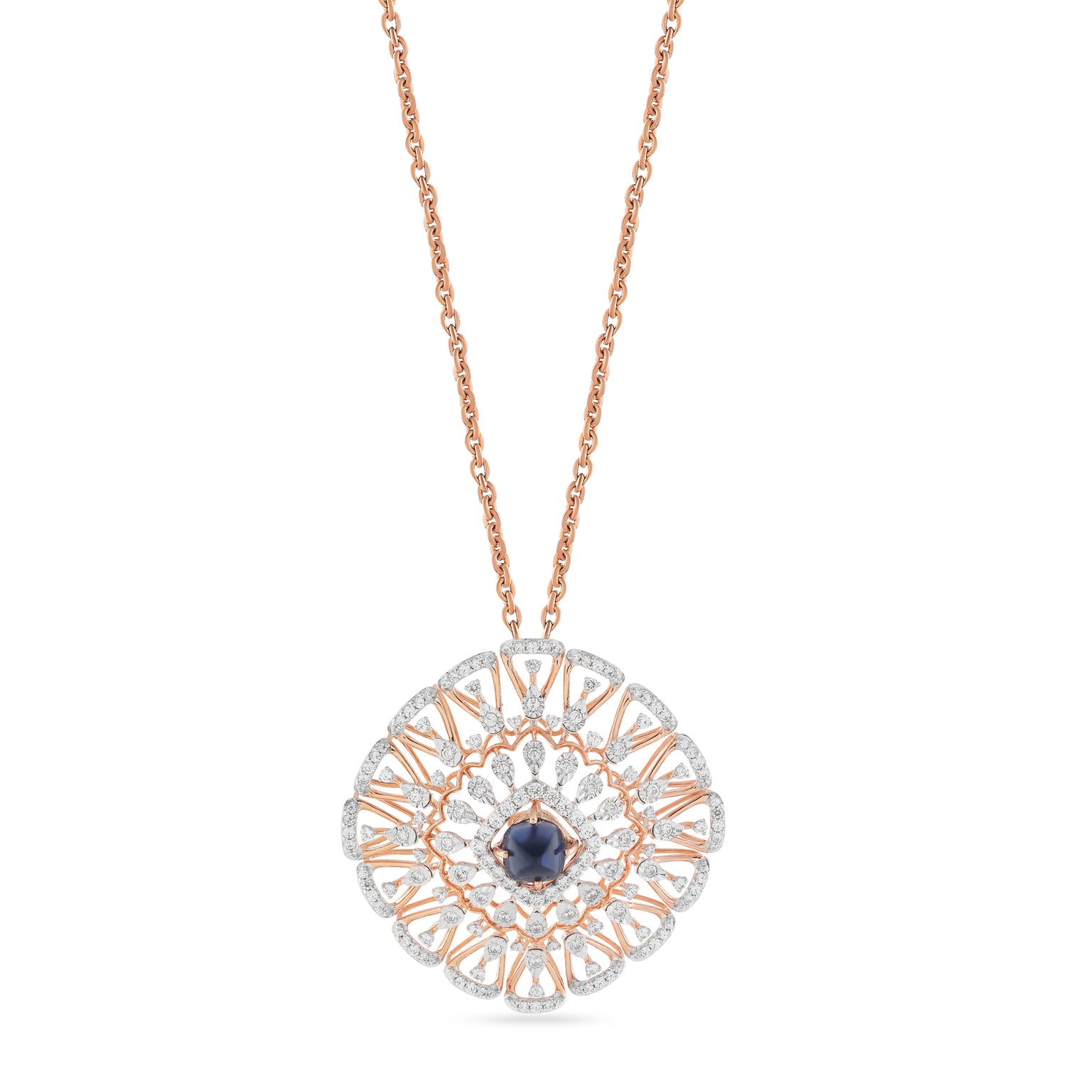 Majestic Interchangeable Geometric Pendant with Radiant Centerpiece