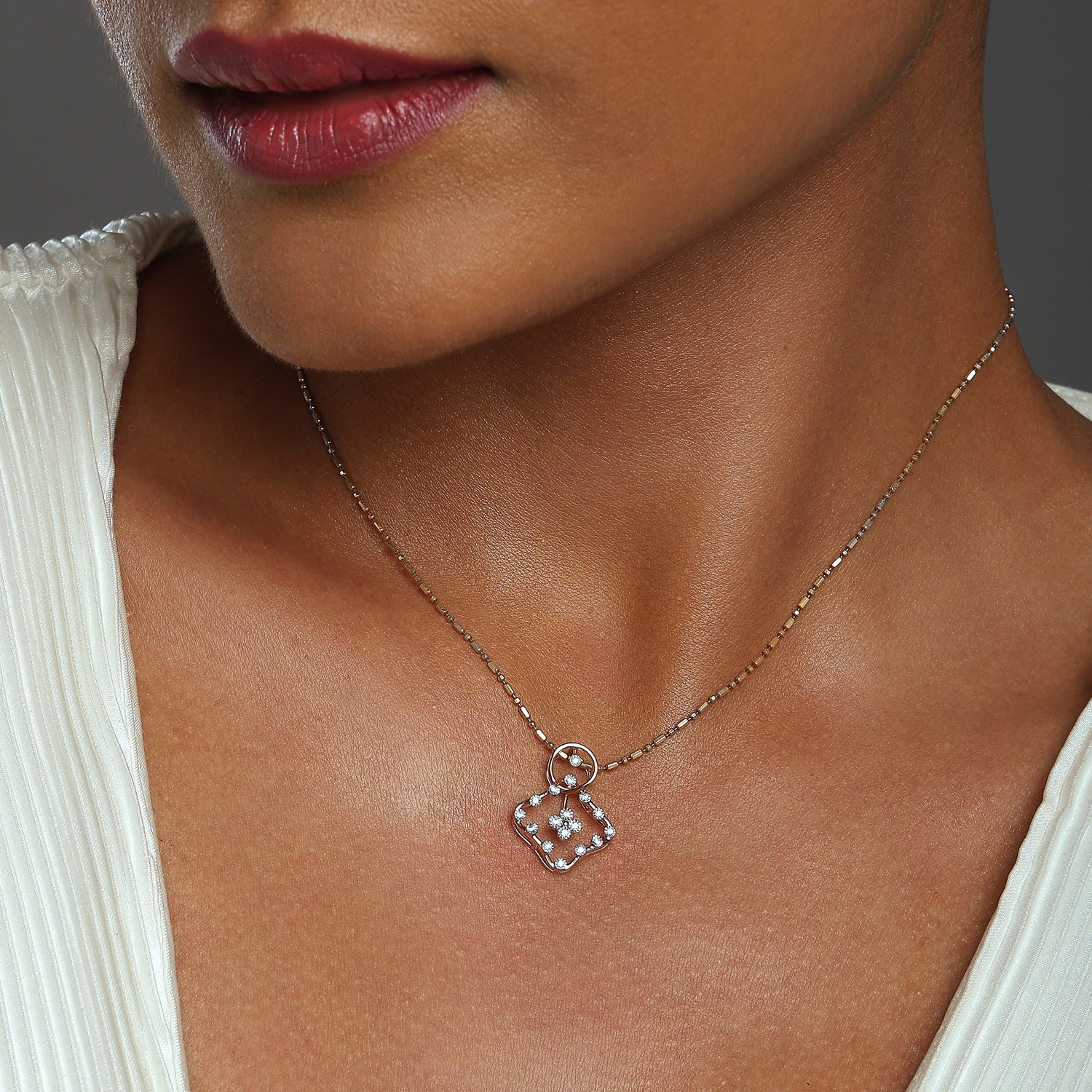Geometric Pendant with Intricate Open Design