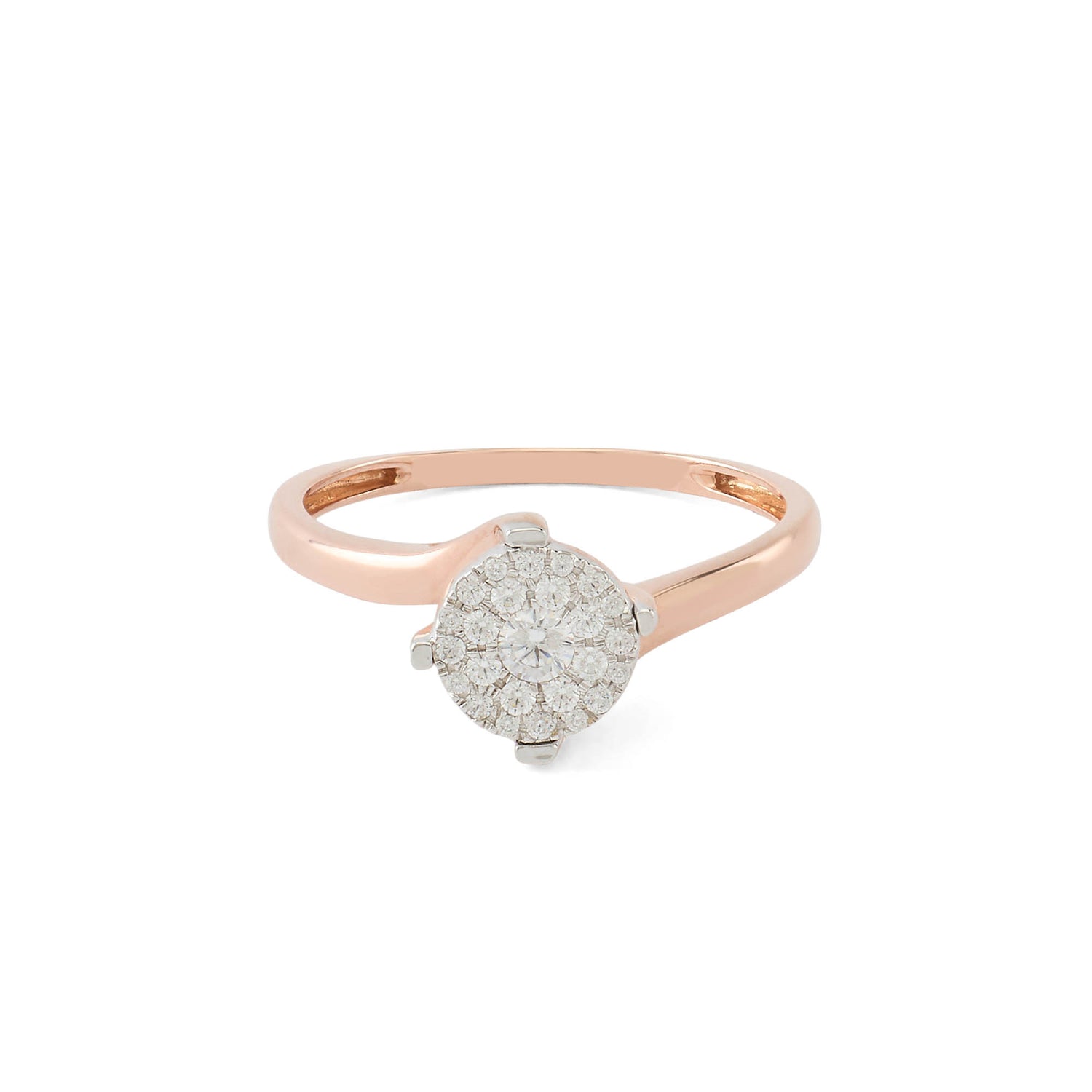 Classic Round Cluster Ring with Brilliant Pave Detailing