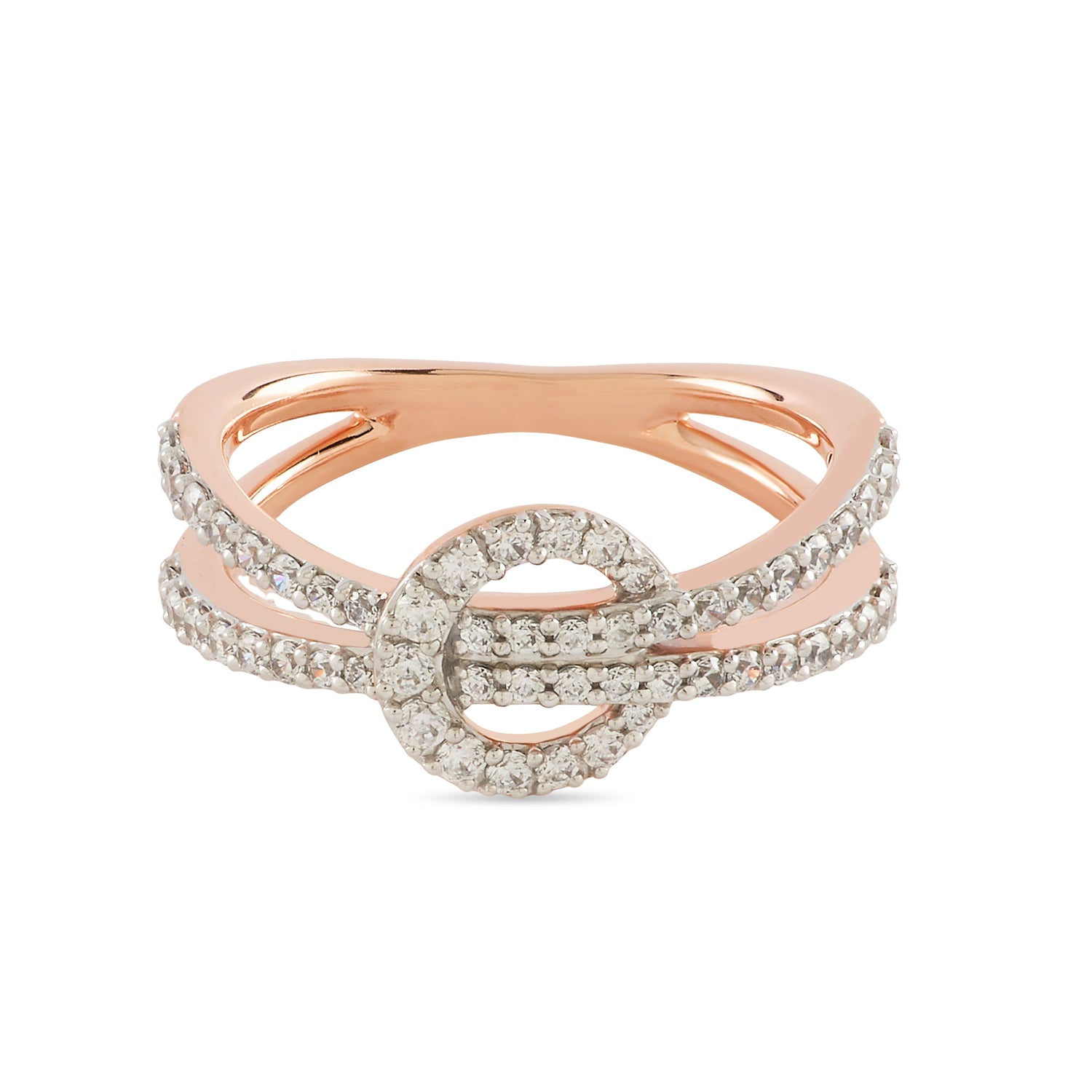 Interlocking Halo Ring With Dual-Band Design